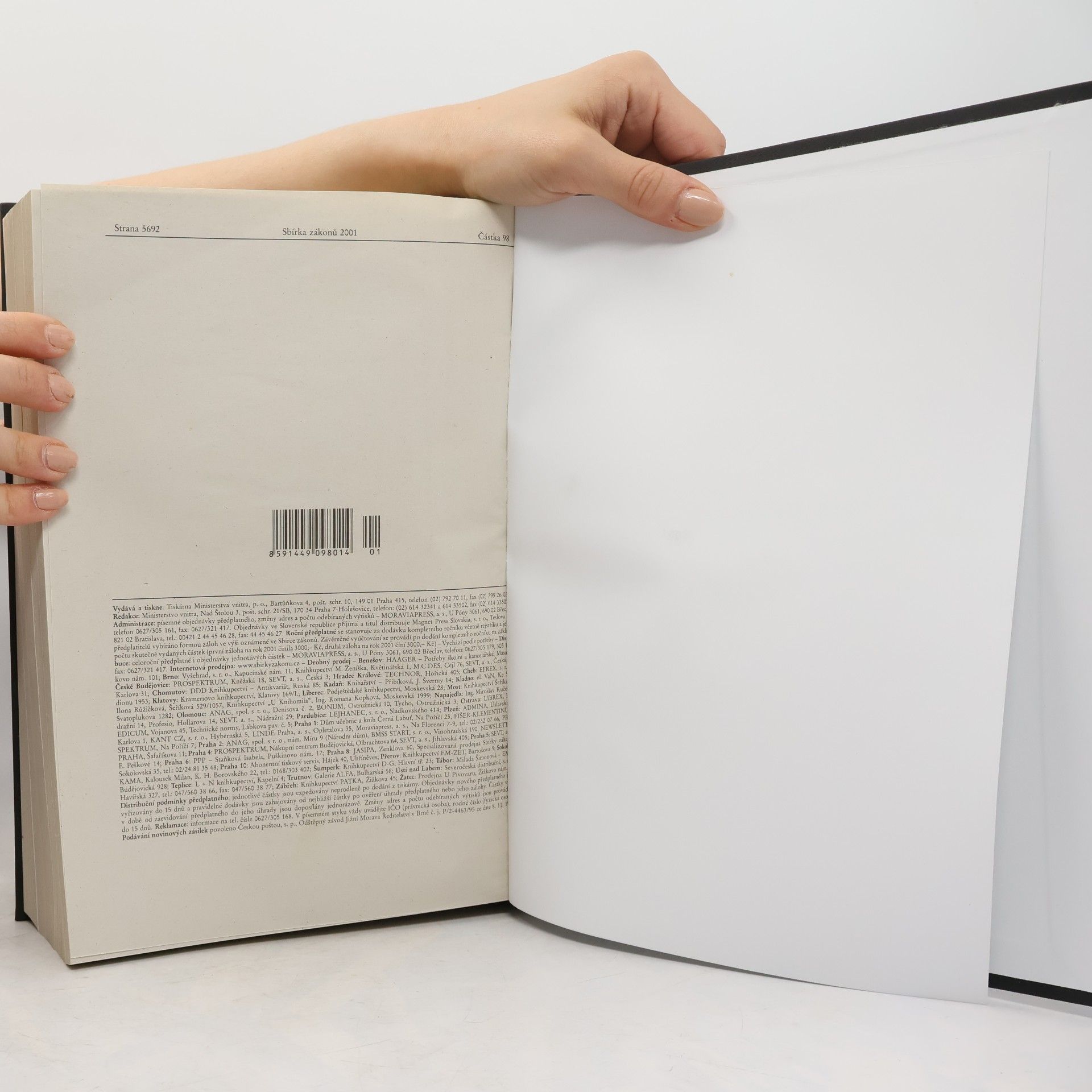 Various authors Sbírka zákonů 2001/ 162-179