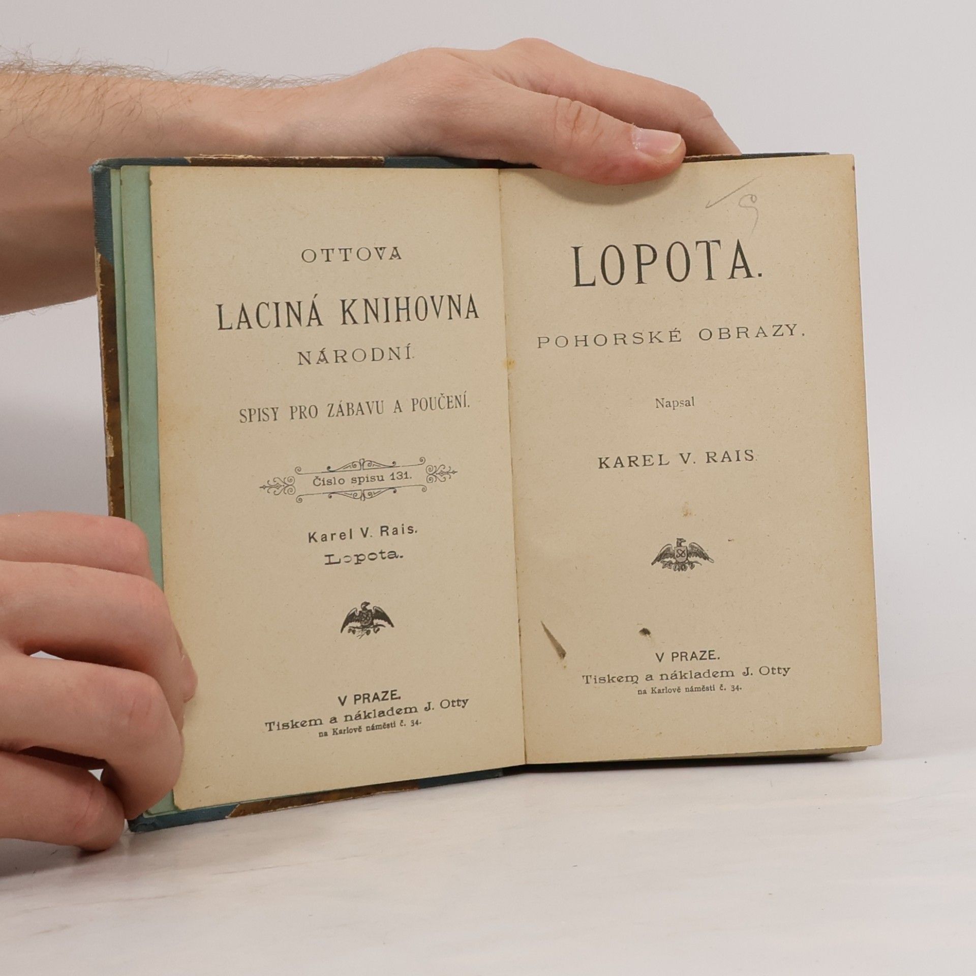 Karel Václav Rais Lopota. Pohorské obrazy