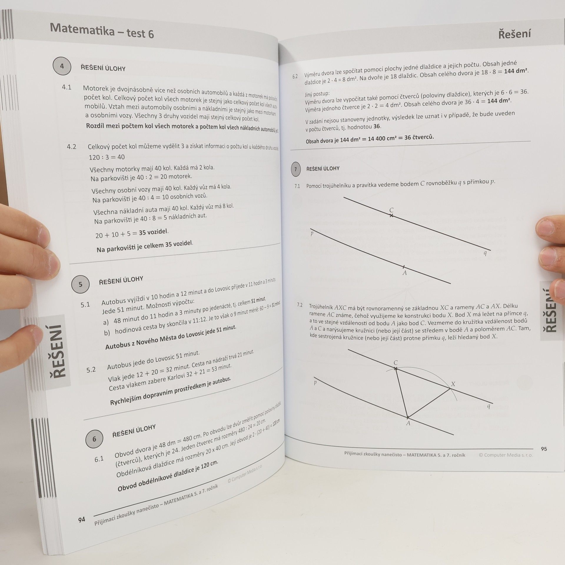 Jana Gabčanová Přijímací zkoušky nanečisto. Matematika pro žáky 5. a 7. ročníků ZŠ
