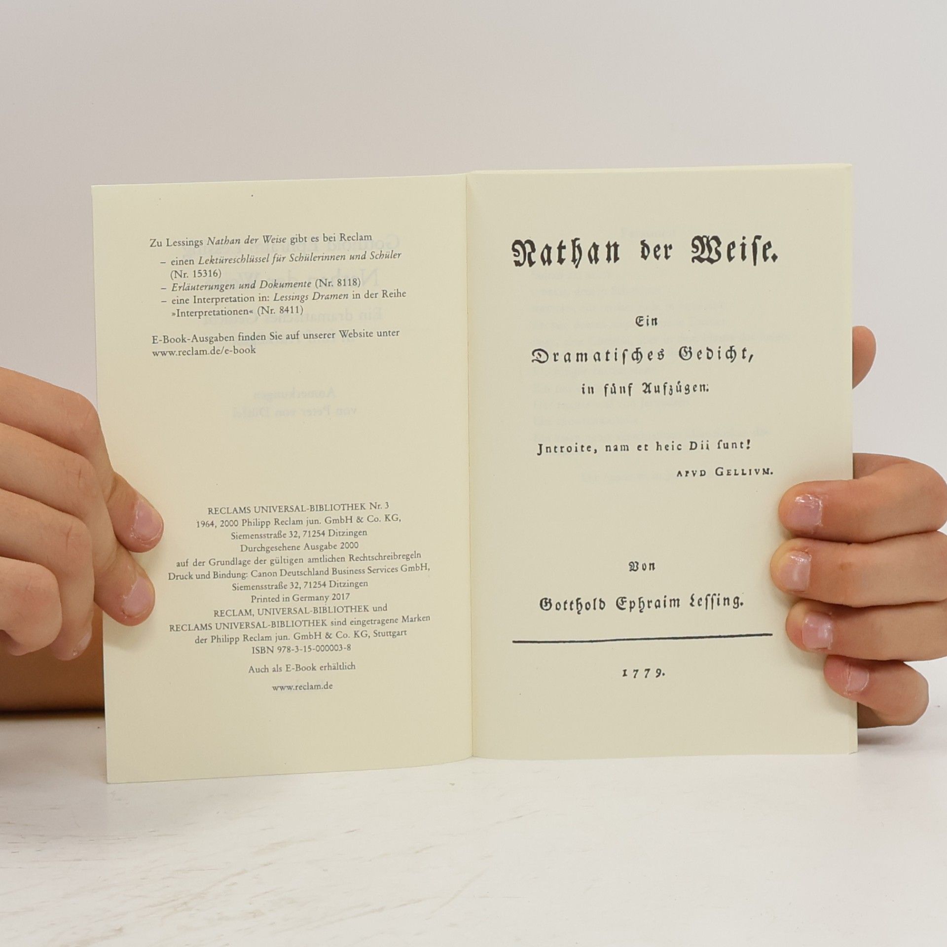 Gotthold Ephraim Lessing Nathan der Weise