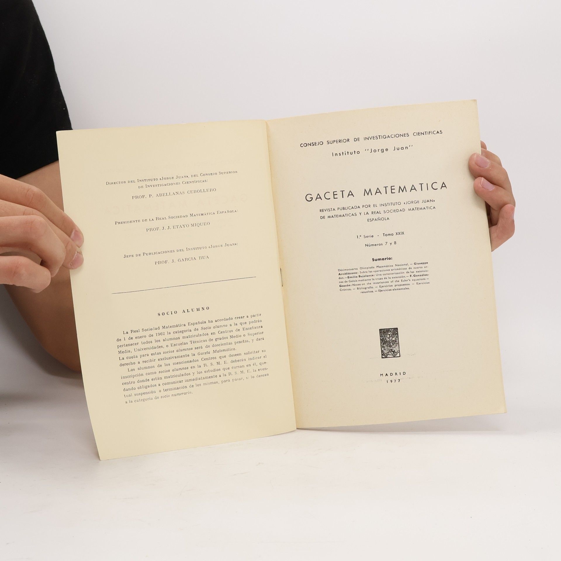 Various authors Gaceta Matematica 7-8