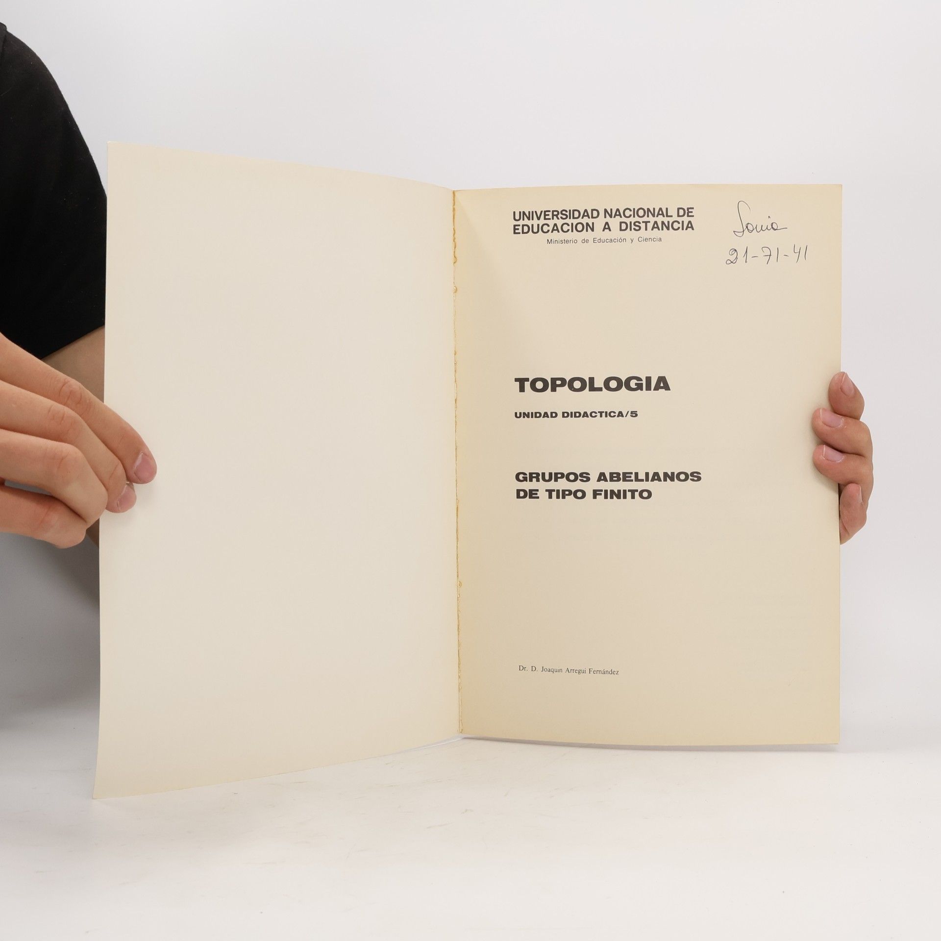 Joaquín Arregui Fernández Topologia. Unidad didáctica 5