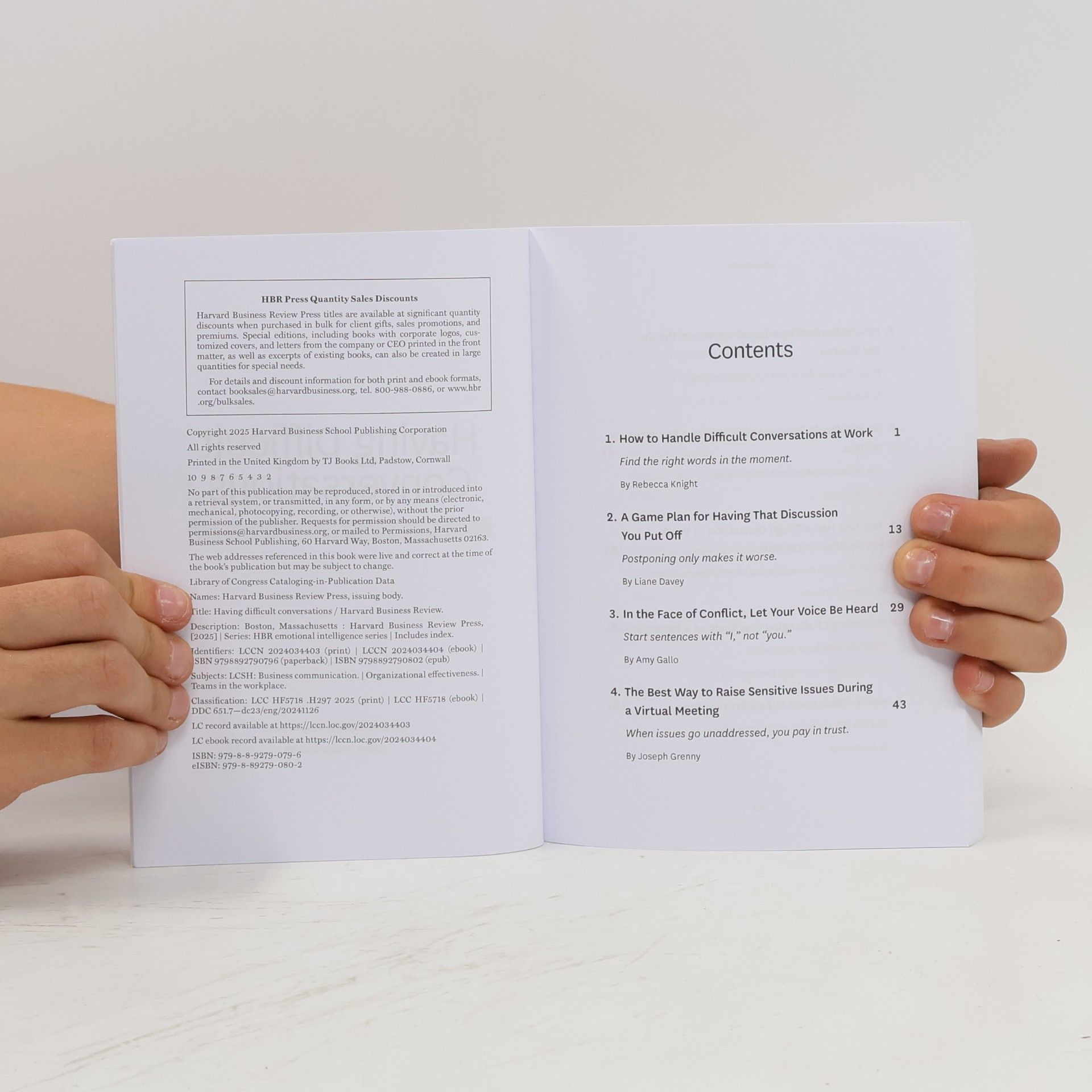 Harvard Business Review Having Difficult Conversations