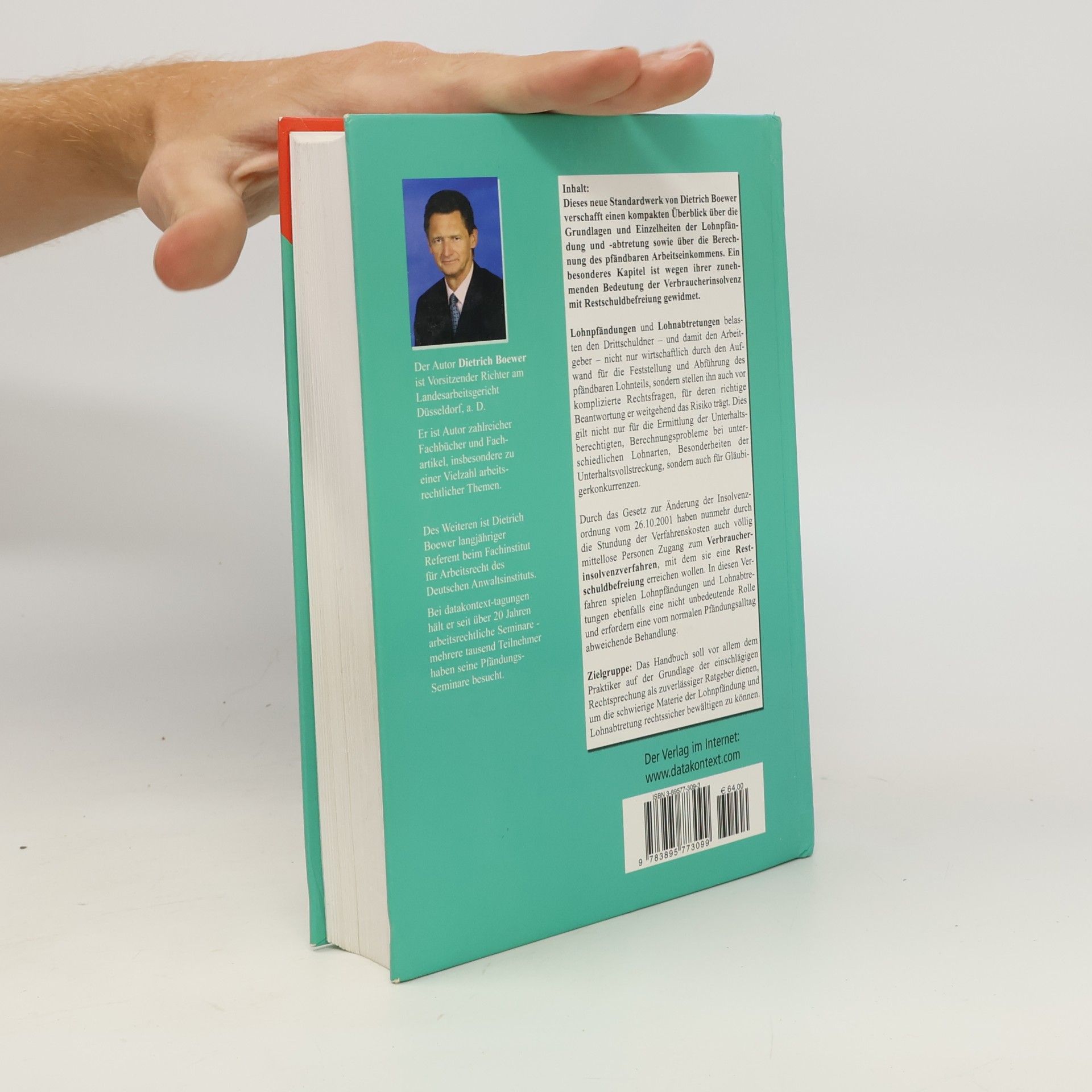 Dietrich Boewer Handbuch der Lohnpfändung - 1. Auflage 2004