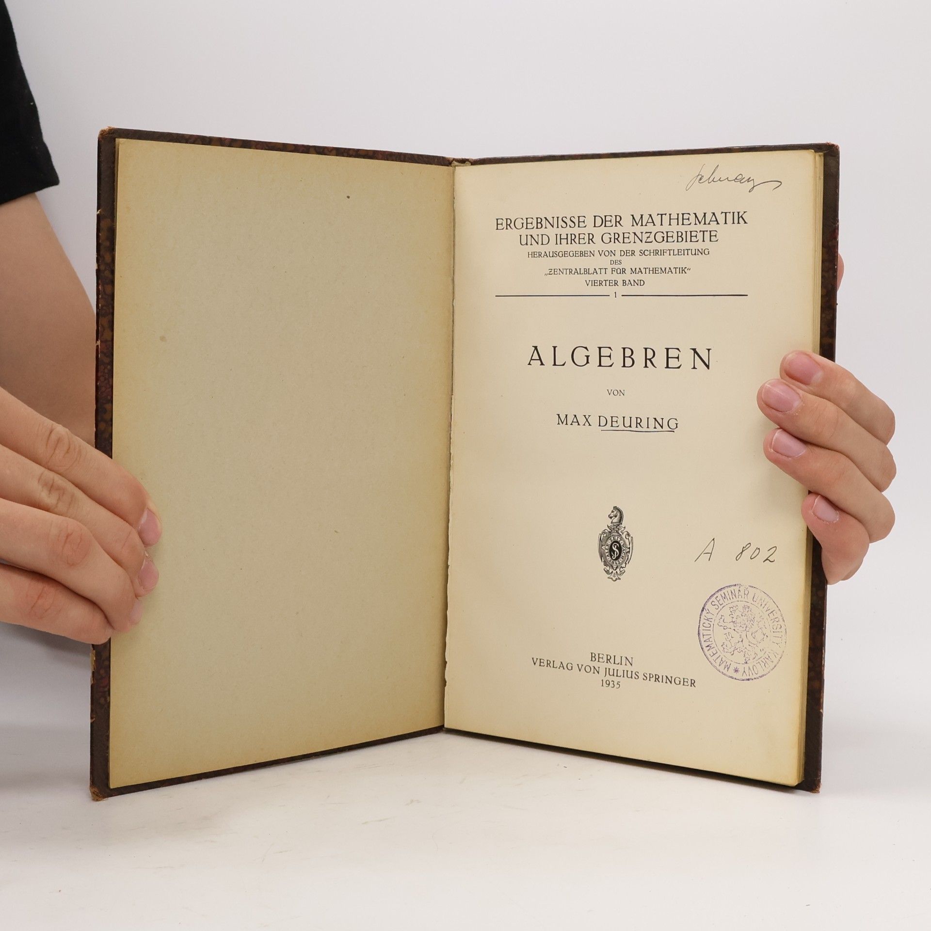 Max Deuring Algebren