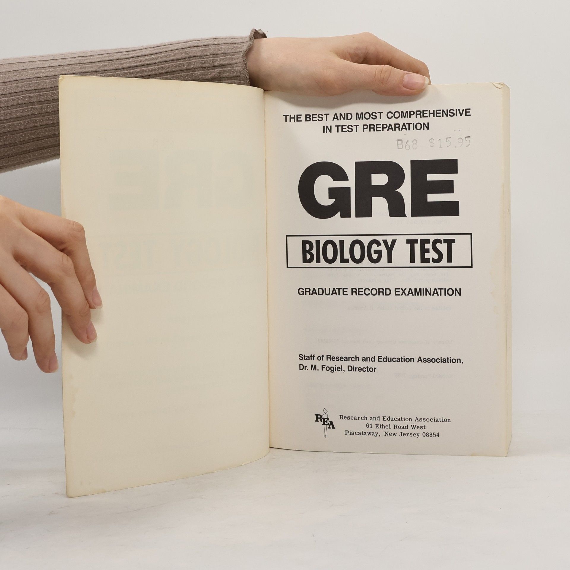 Dr James R Ogden Best Test Preparation for the GRE Biology