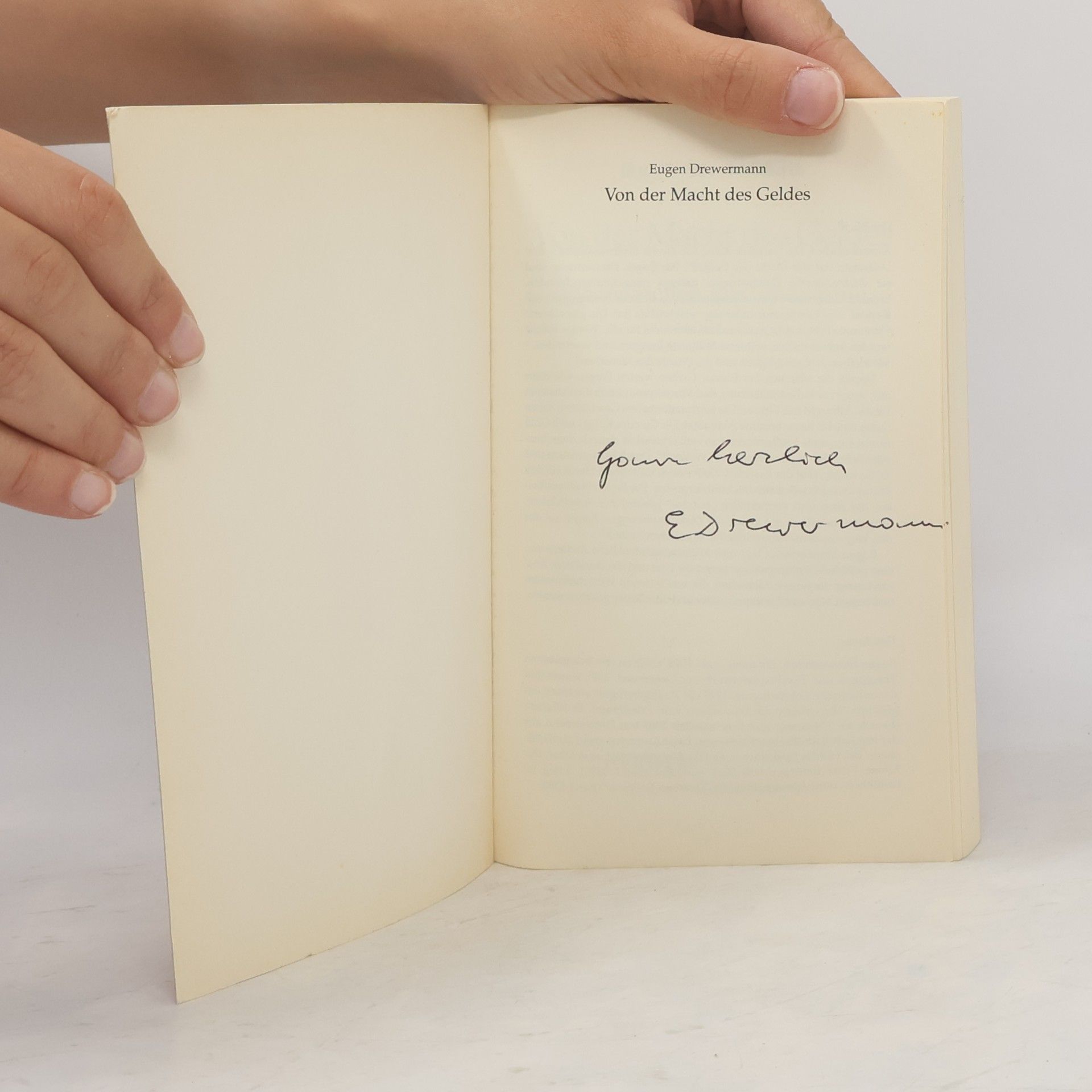 Eugen Drewermann Von der Macht des Geldes oder Märchen zur Ökonomie