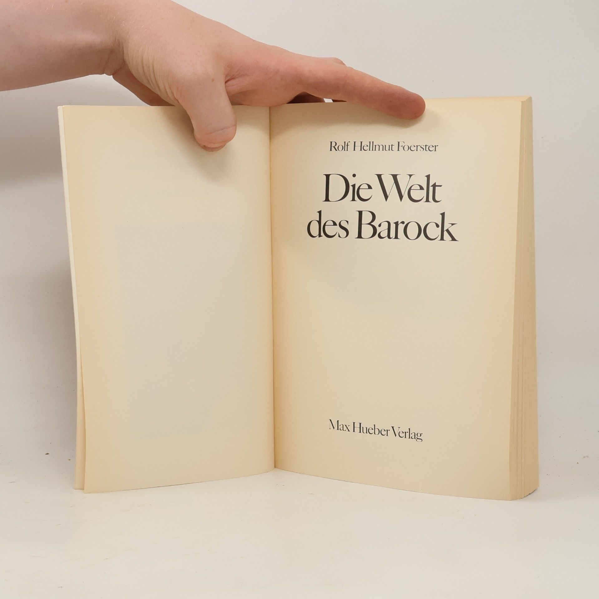 Rolf Hellmut Foerster Große Kulturepochen 3: Die Welt des Barock