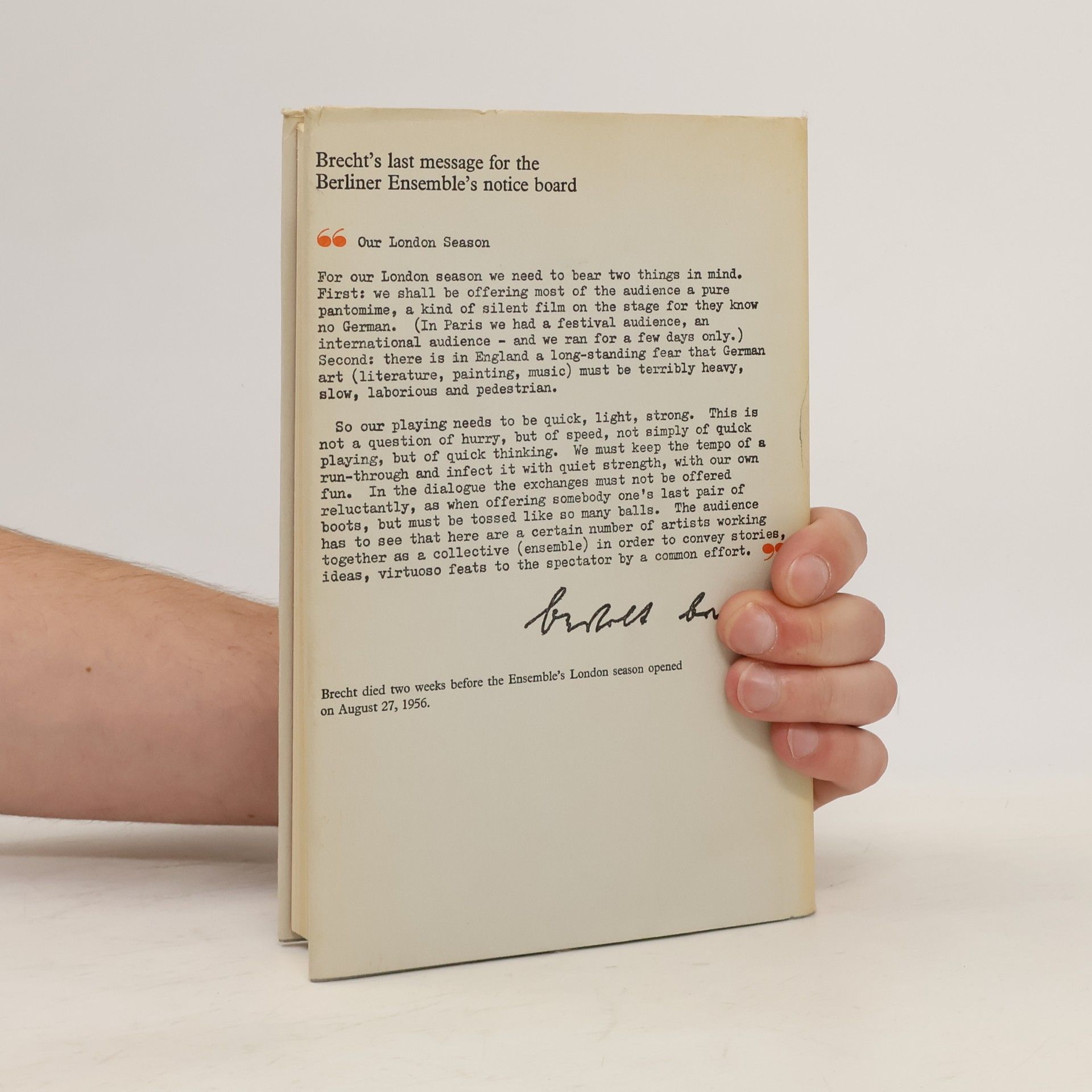 Bertold Brecht Collected Plays. Volume 1 1918-1923