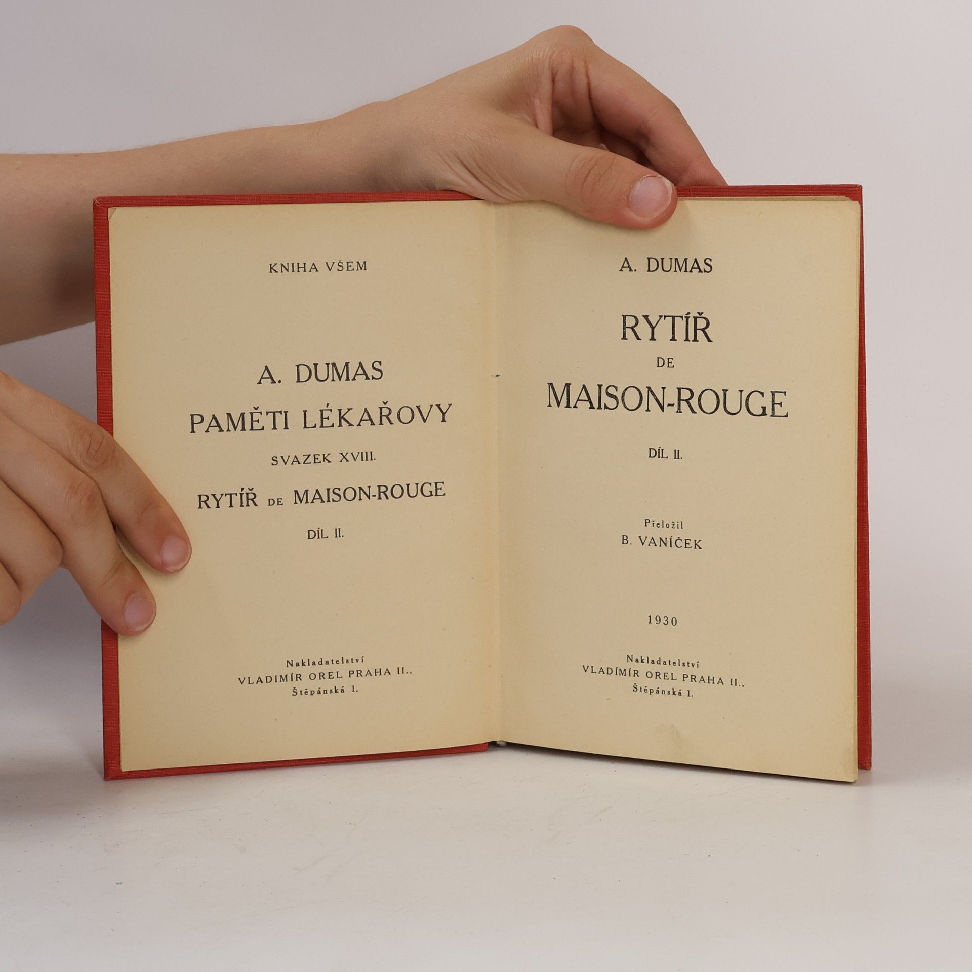 Alexandre Dumas Rytíř de Maison Rouge II.