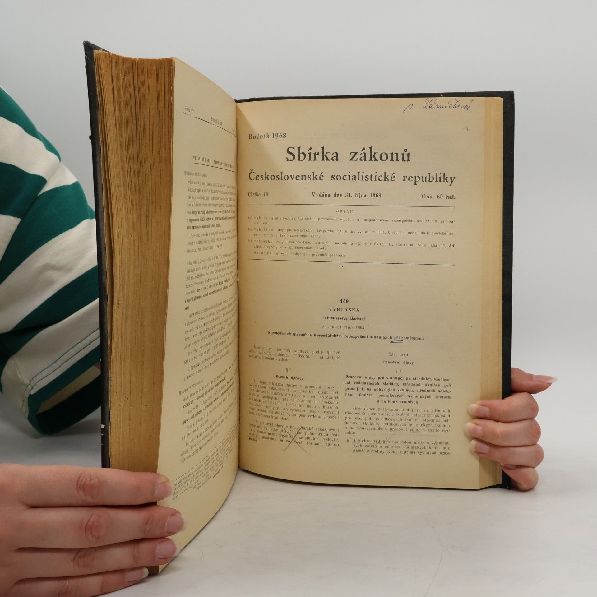 Kolektiv autorů Sbírka zákonů Československé socialistické republiky. Ročník 1968