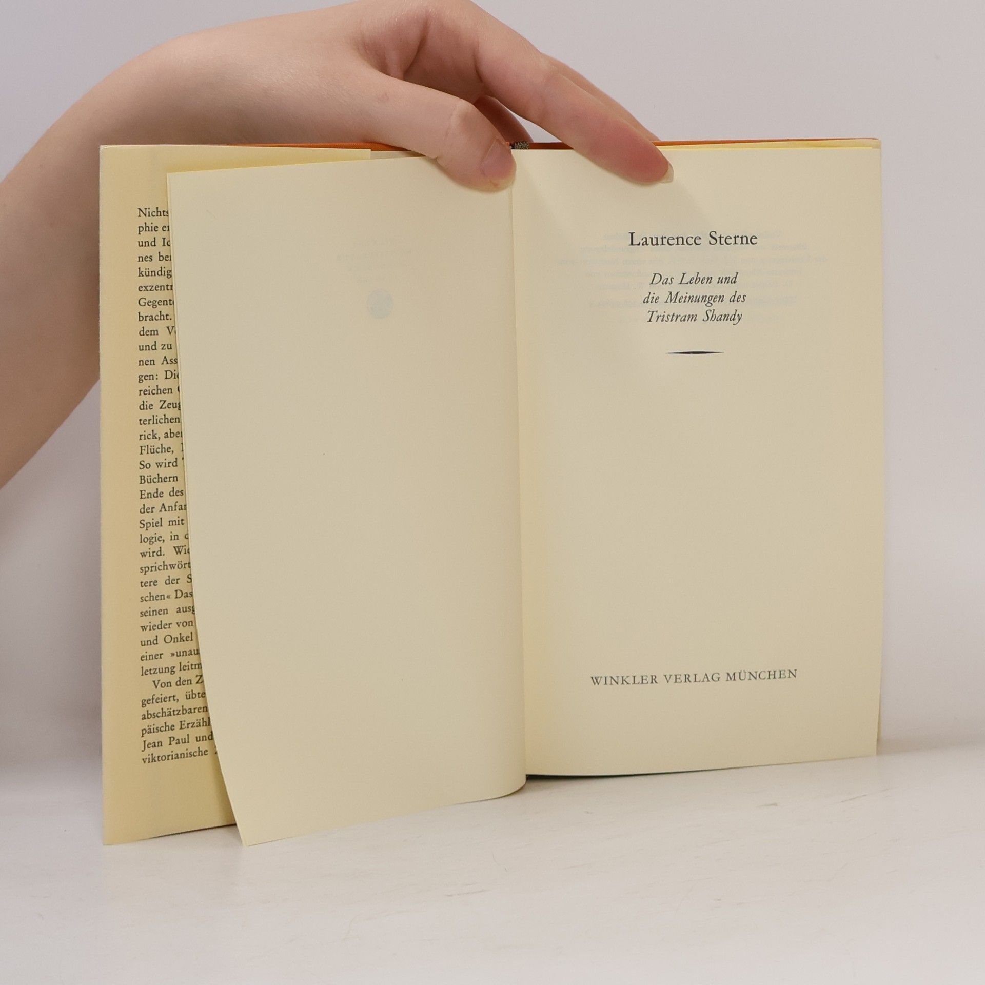 Laurence Sterne Das Leben und die Meinungen des Tristram Shandy