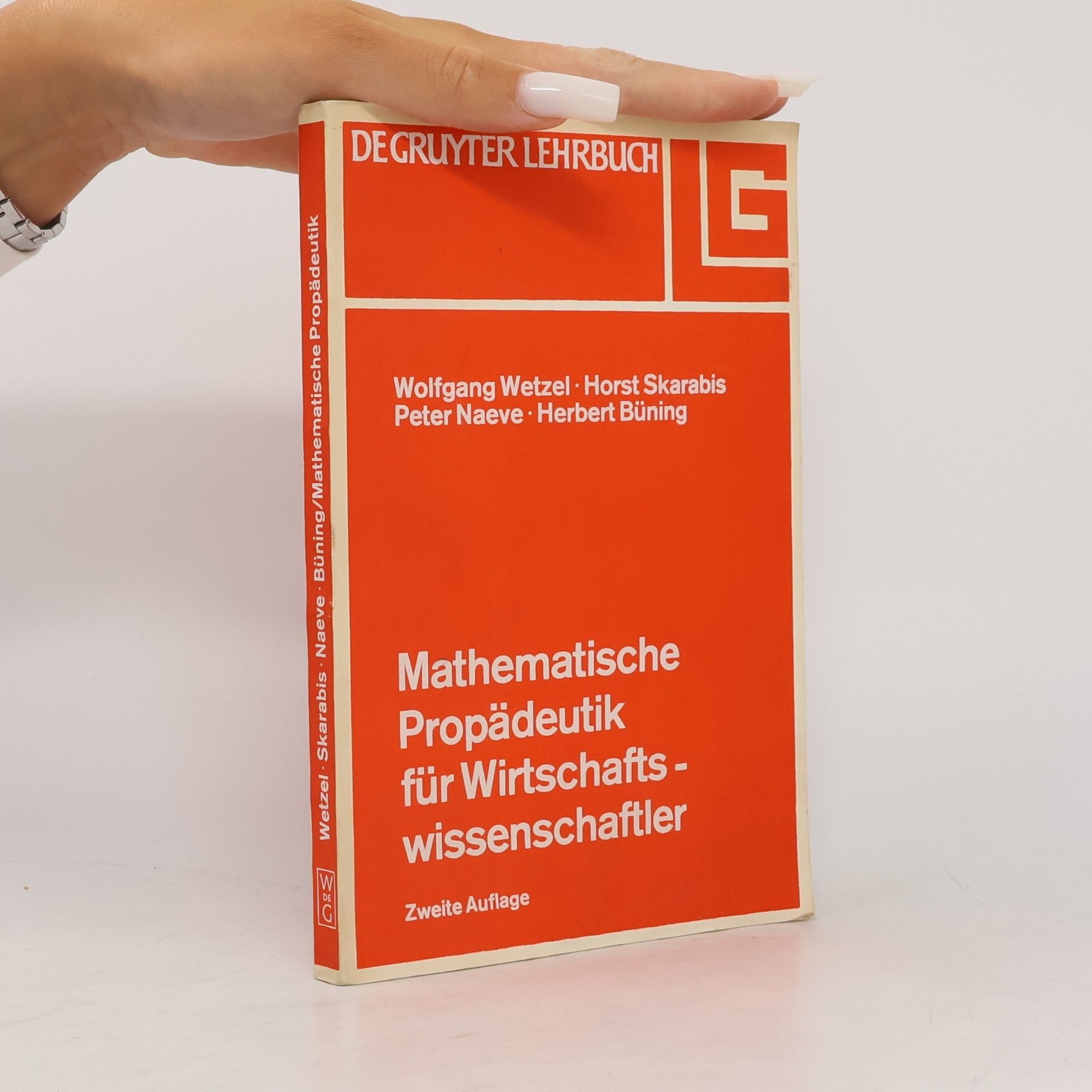 Wolfgang Wetzel Mathematische Propädeutik für Wirtschaftswissenschaftler