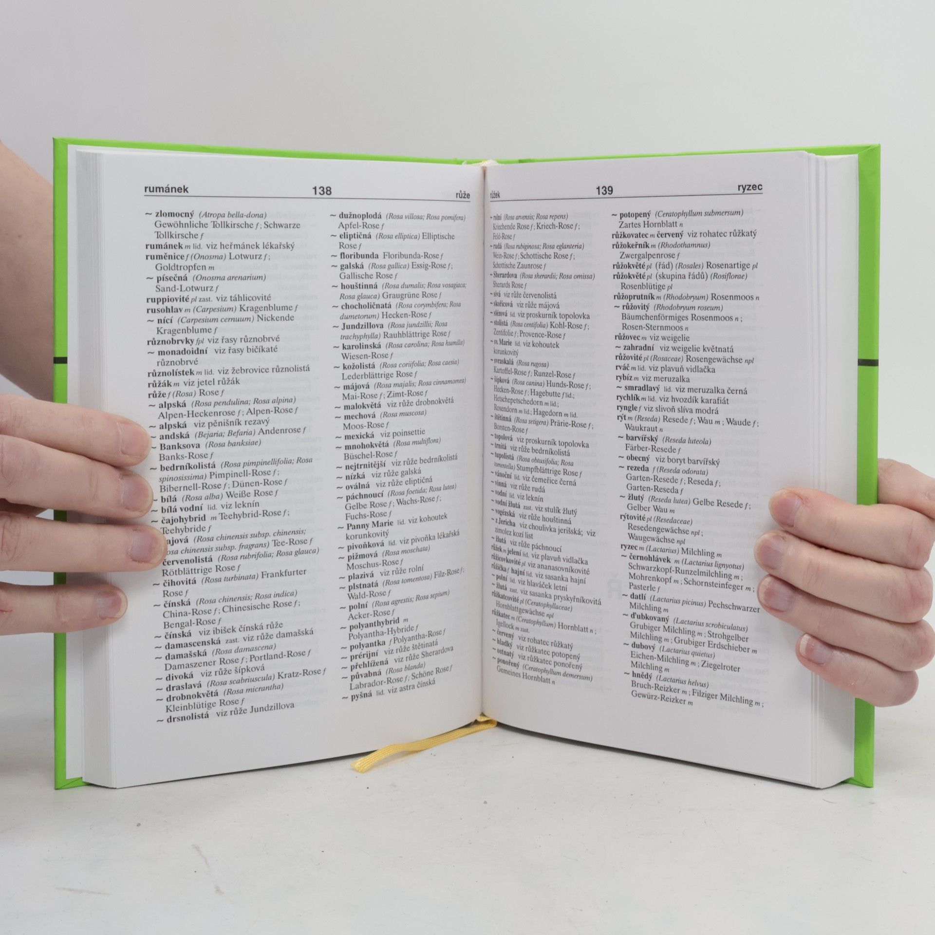 Rudolf Rada Botanický slovník : slovník rostlinných jmen : česko-latinsko-německý, německo-latinsko-český, latinsko-český rejstřík = Botanisches Wörterbuch : Wörterbuch der Pflanzennamen : tschechisch-lateinisch-deutsch,deutsch-lateinisch-tschechisch, lateinisch-tschechisches Register