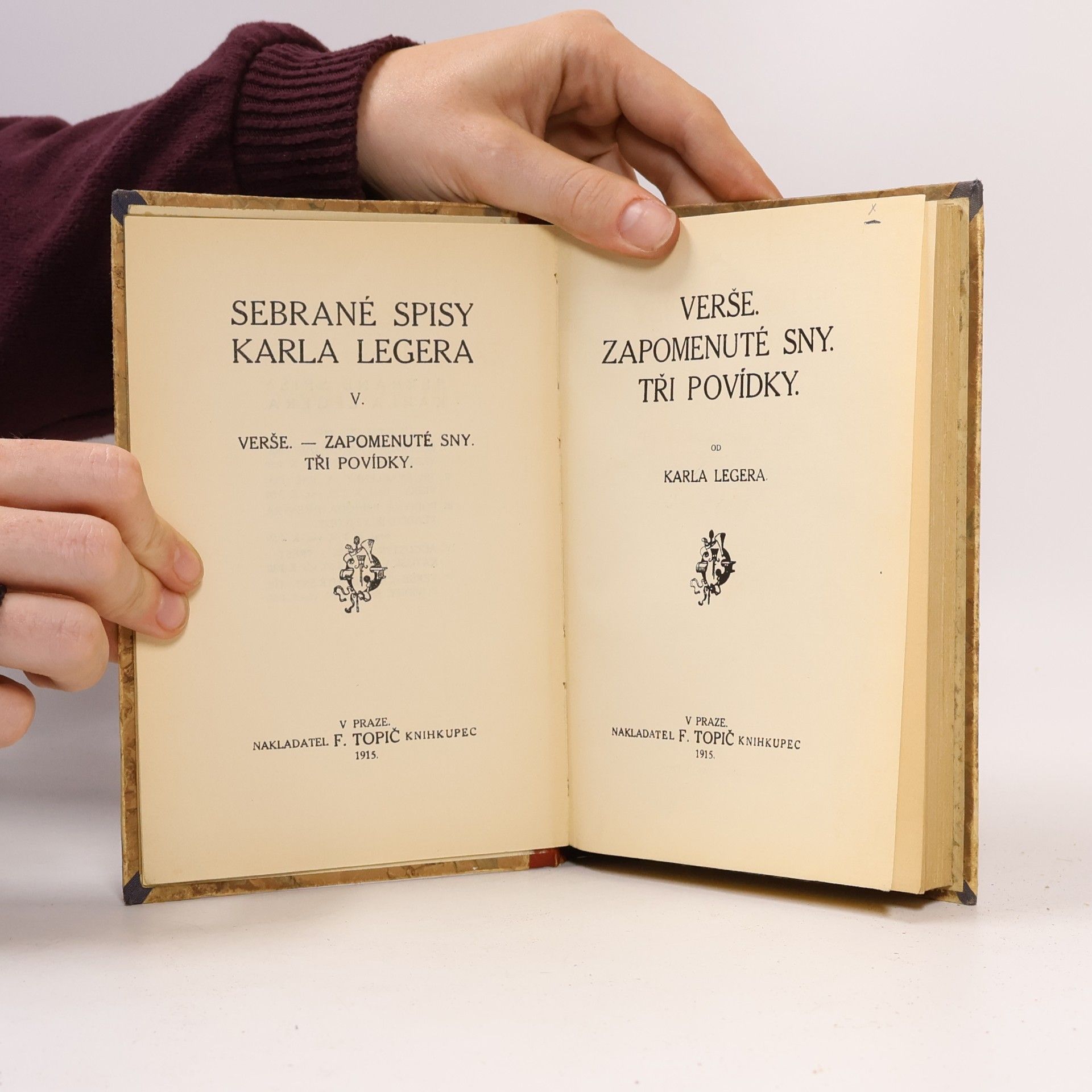 Leger Karel Verše - zapomenuté sny - tři povídky