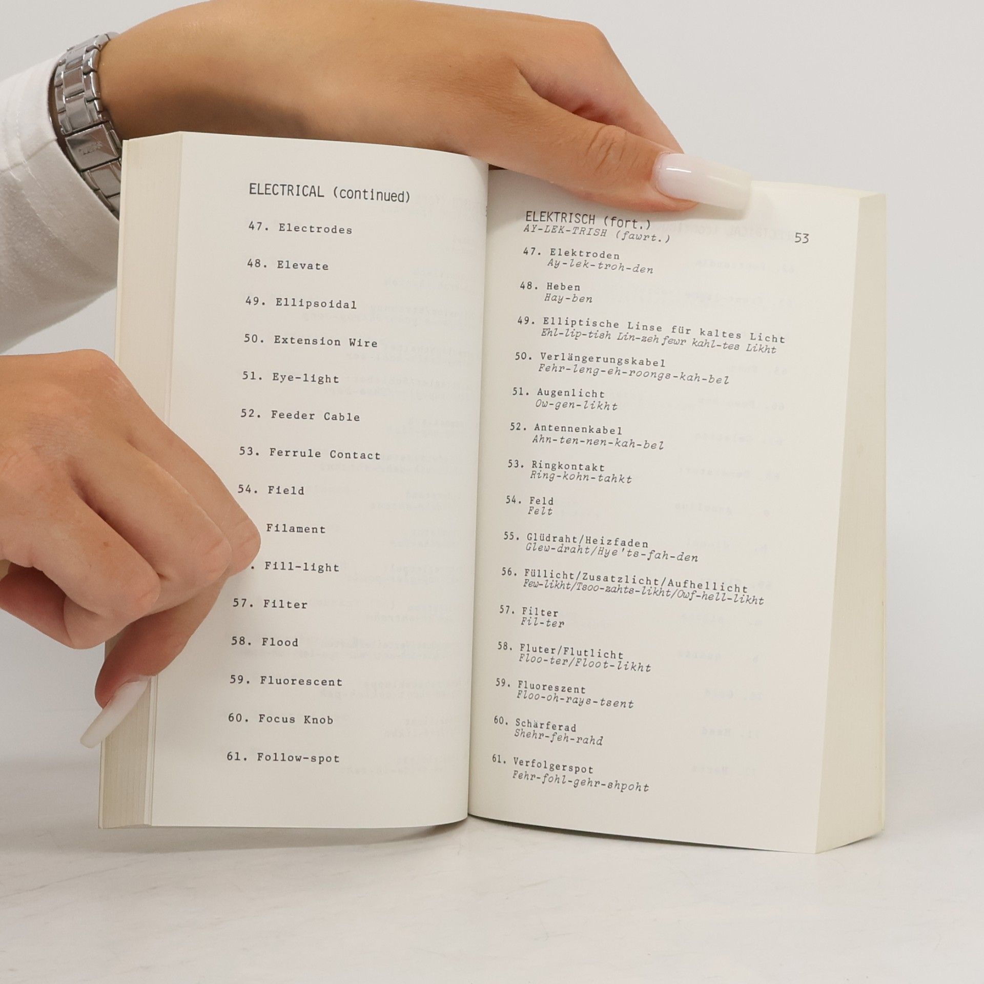 Verne Carlson Translation of film/video terms into German