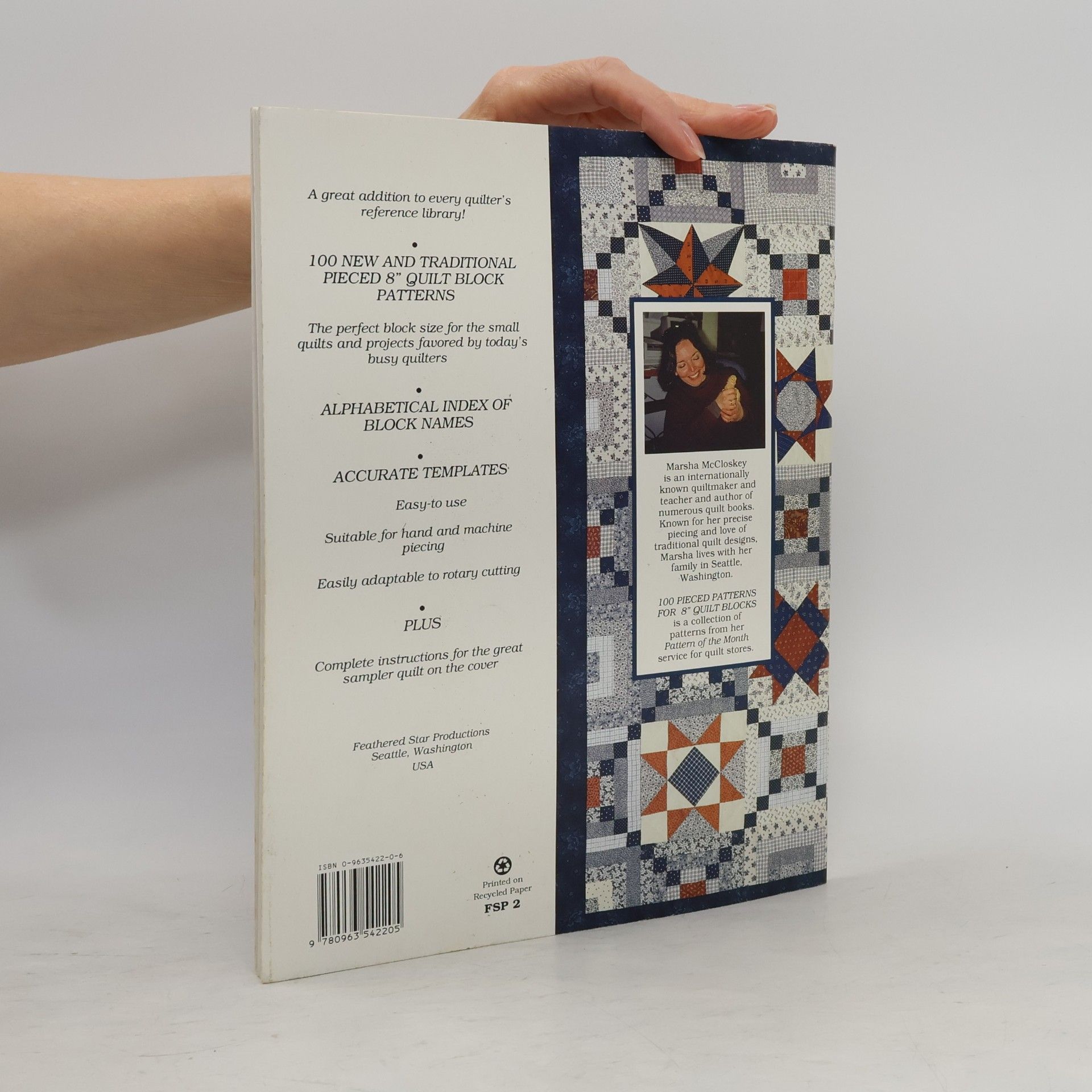 Marsha McCloskey One Hundred Pieced Patterns for Eight Inch Quilt Blocks