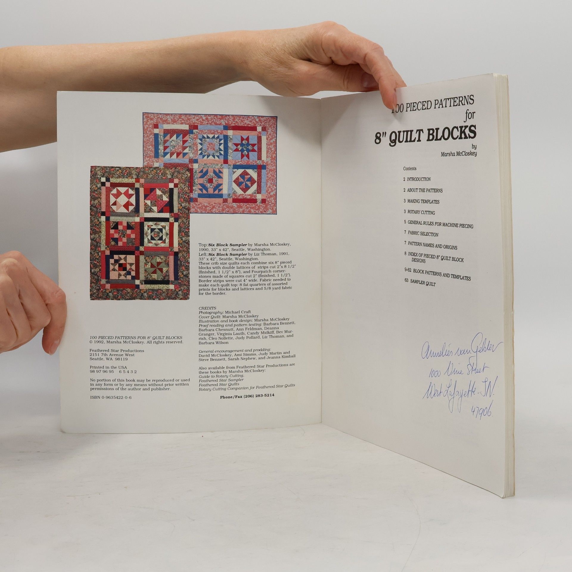 Marsha McCloskey One Hundred Pieced Patterns for Eight Inch Quilt Blocks