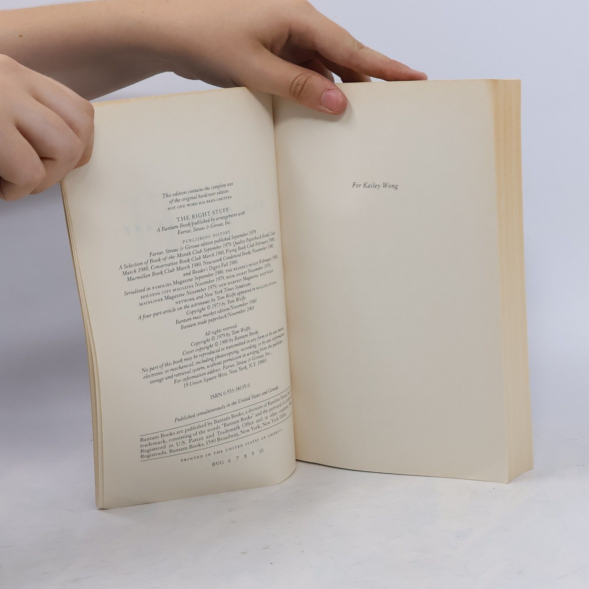 Tom Wolfe Modern Library Paperbacks: The Right Stuff