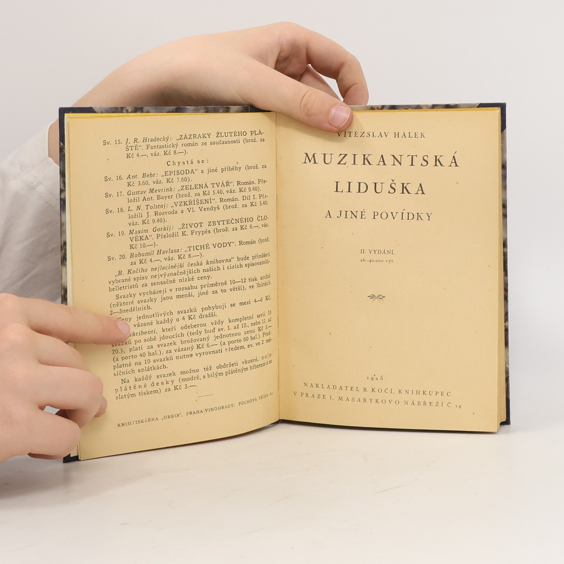 Vítězslav Hálek Muzikantská Liduška a jiné povídky
