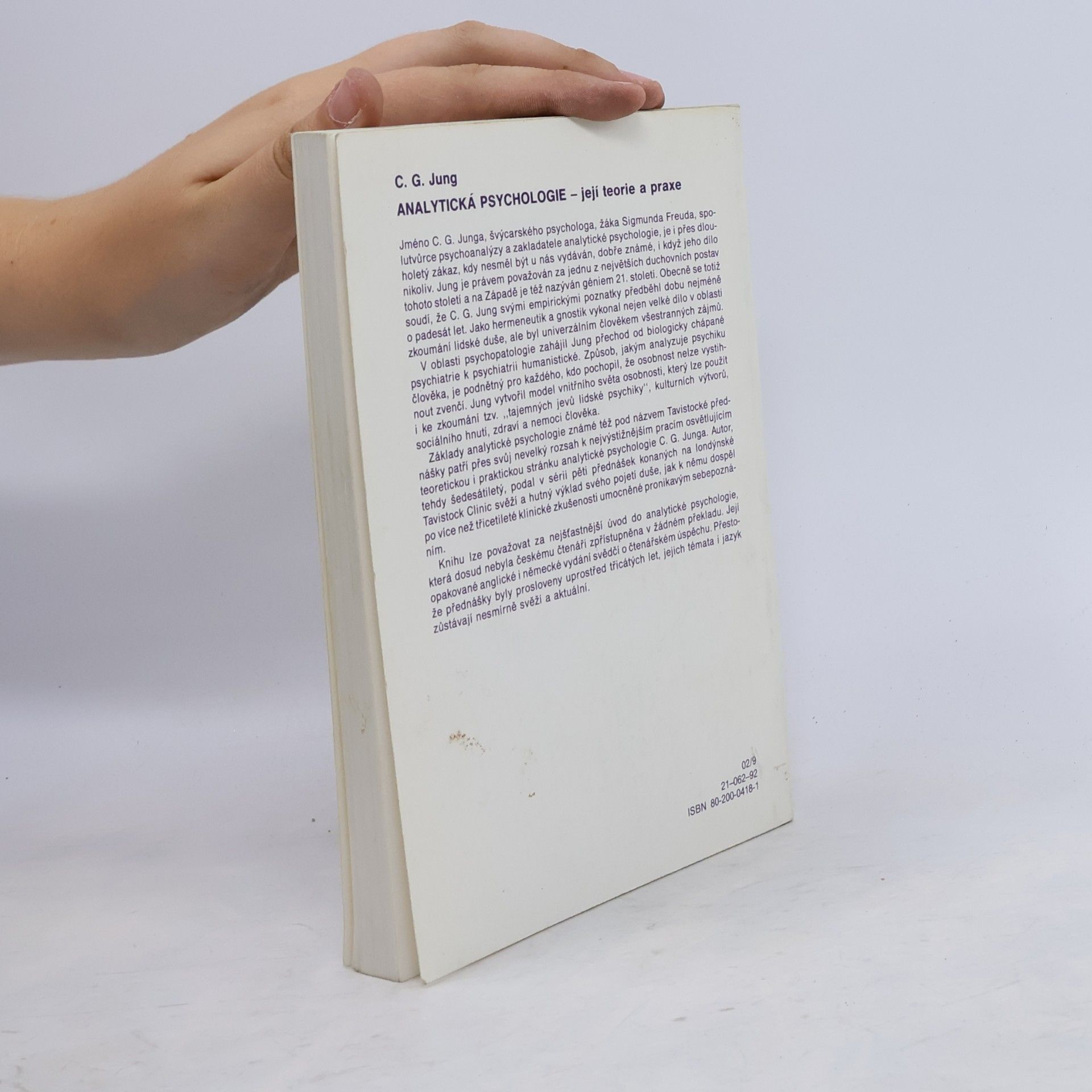 Carl Jung Analytická psychologie. Její teorie a praxe
