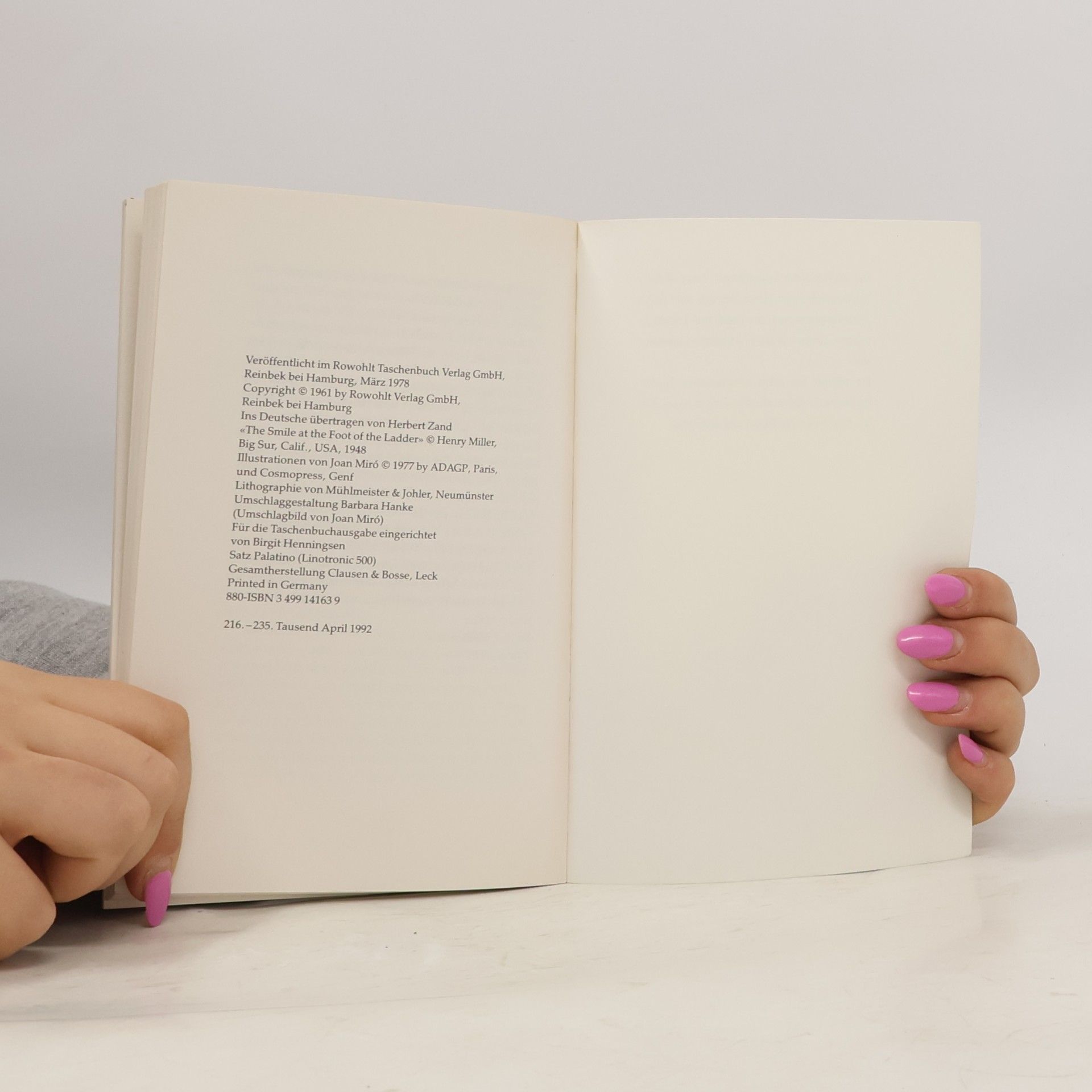 Henry Miller Das Lächeln am Fuße der Leiter