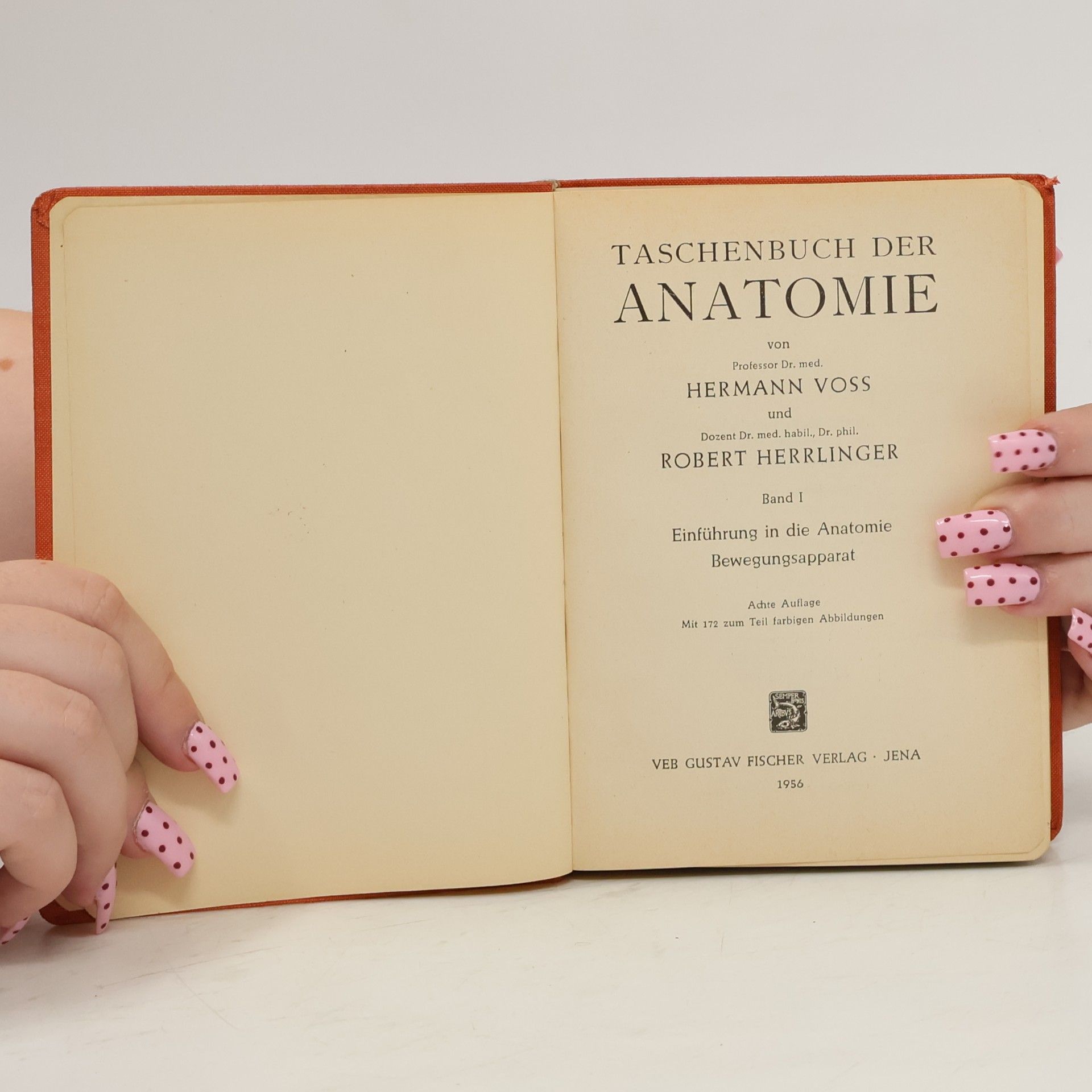 Hermann Voss Taschenbuch der Anatomie. Band I