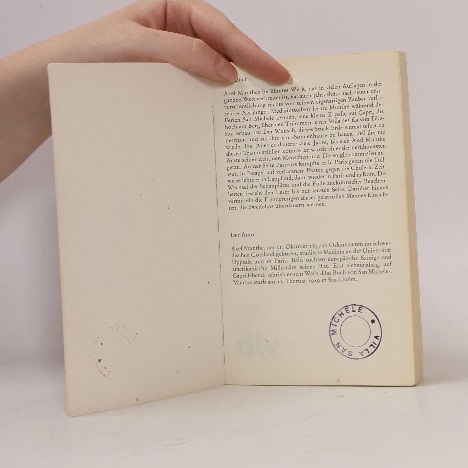 Axel Munthe Das Buch von San Michele