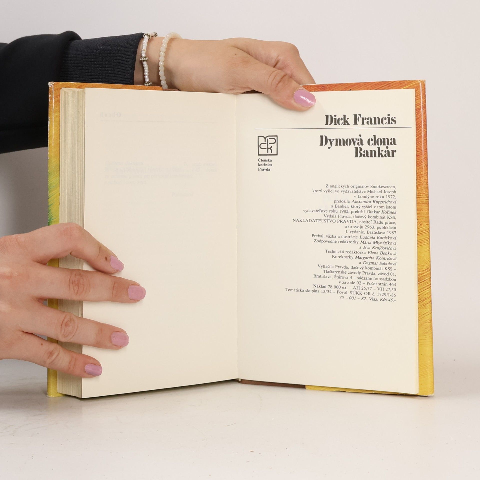 Dick Francis Dymová clona. Bankár