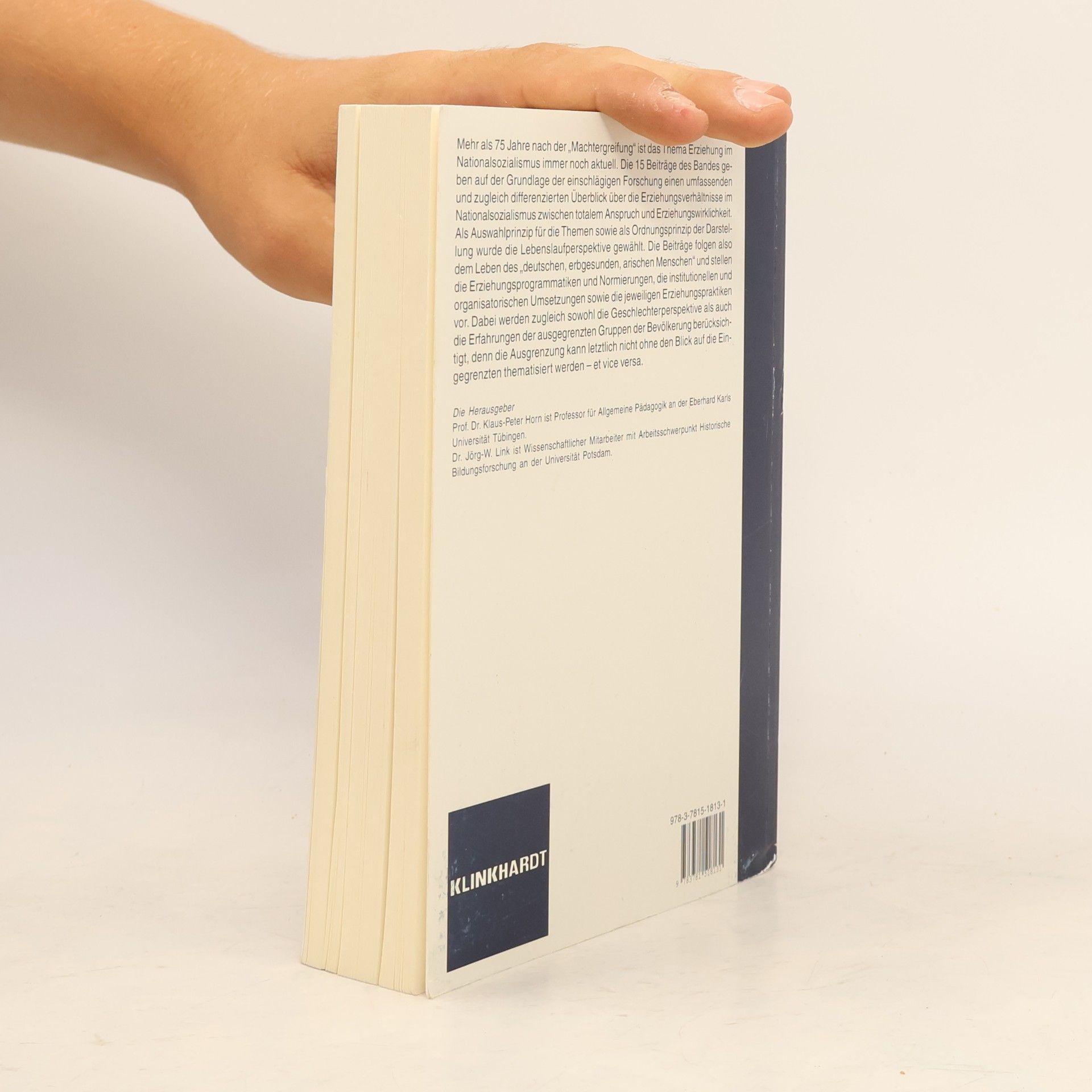 Klaus-Peter Horn Erziehungsverhältnisse im Nationalsozialismus