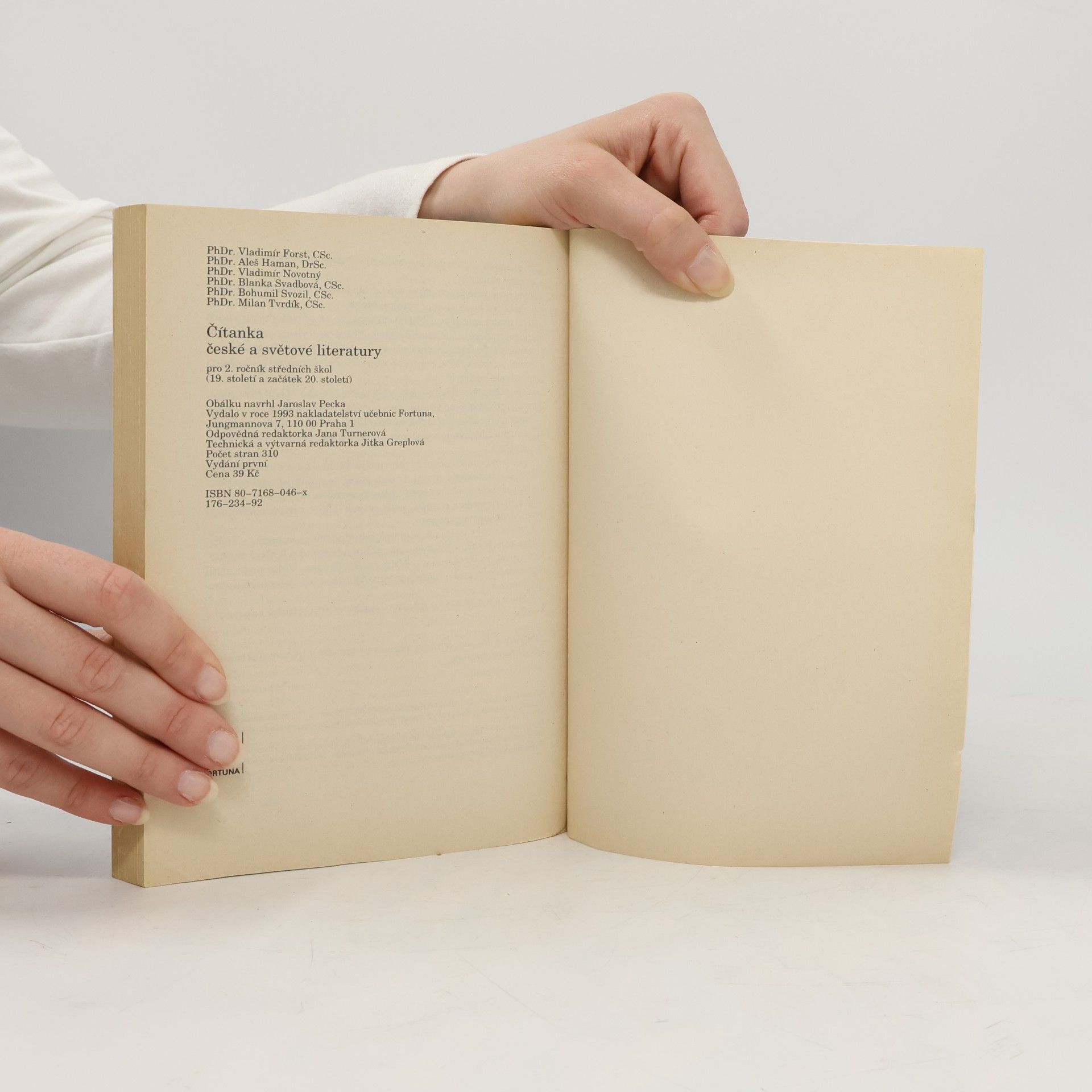 Vladimír Forst Čítanka české a světové literatury. Pro 2. ročník středních škol