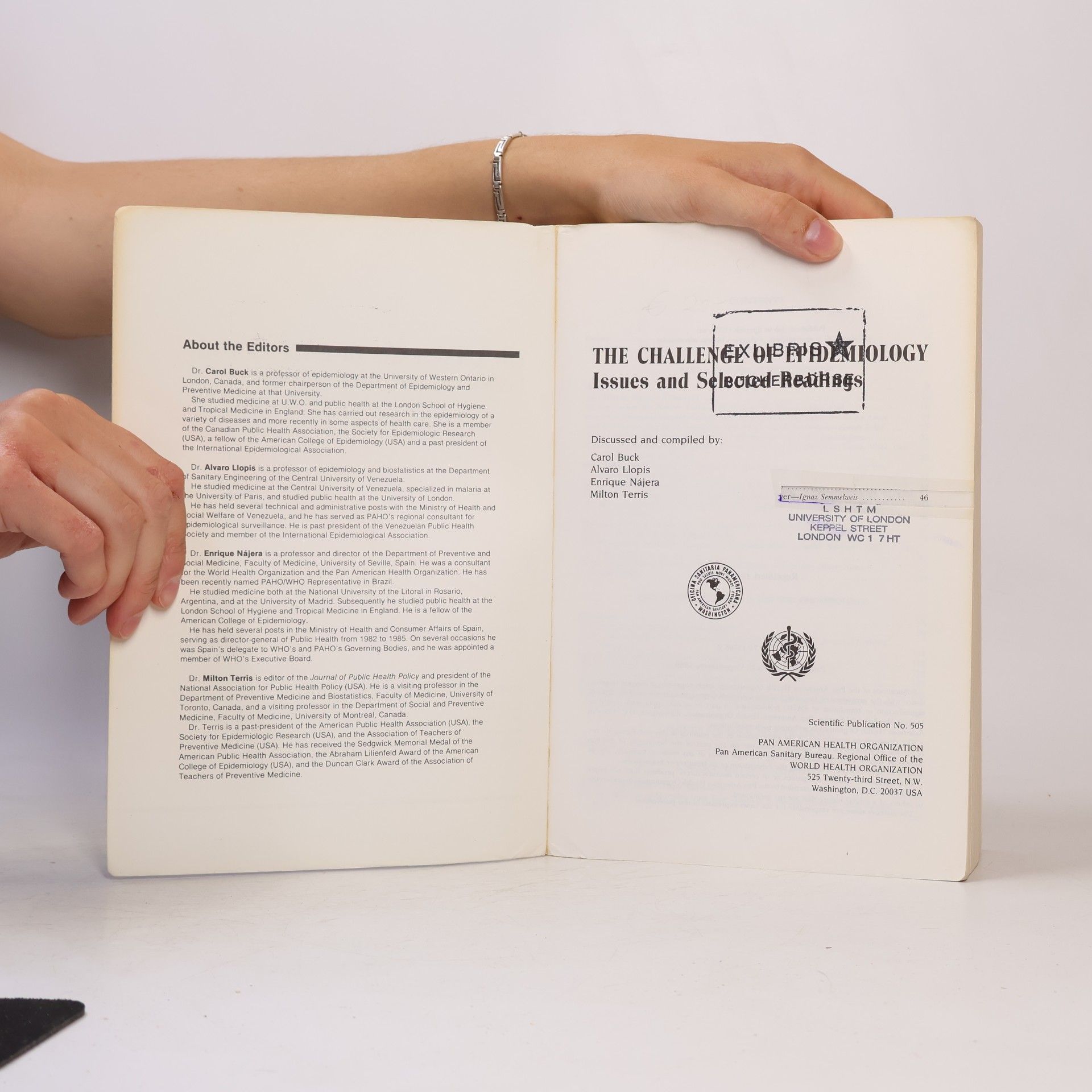 Carol Buck Scientific Publication - 505: The Challenge of Epidemiology