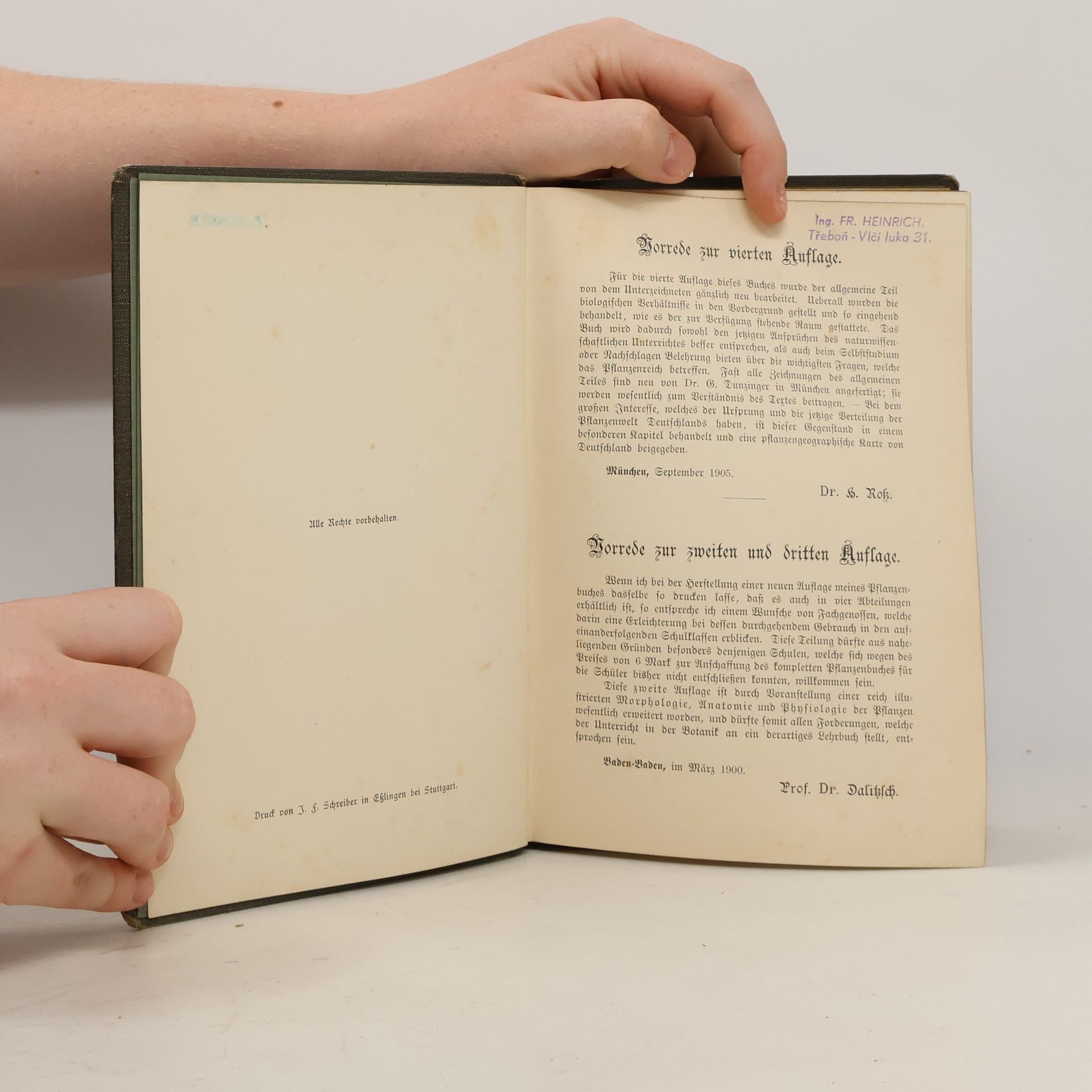 Max Dalitzsch Pflanzenbuch