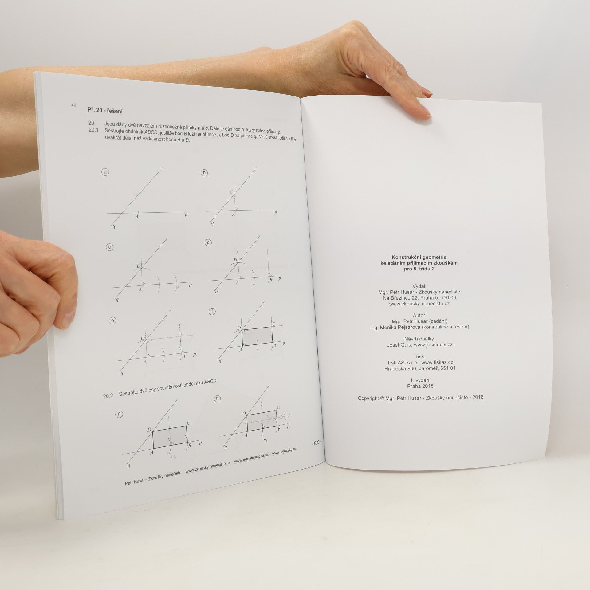 Autorenkollektiv Konstrukční geometrie ke státním přijímacím zkouškám pro 5. třídu 2