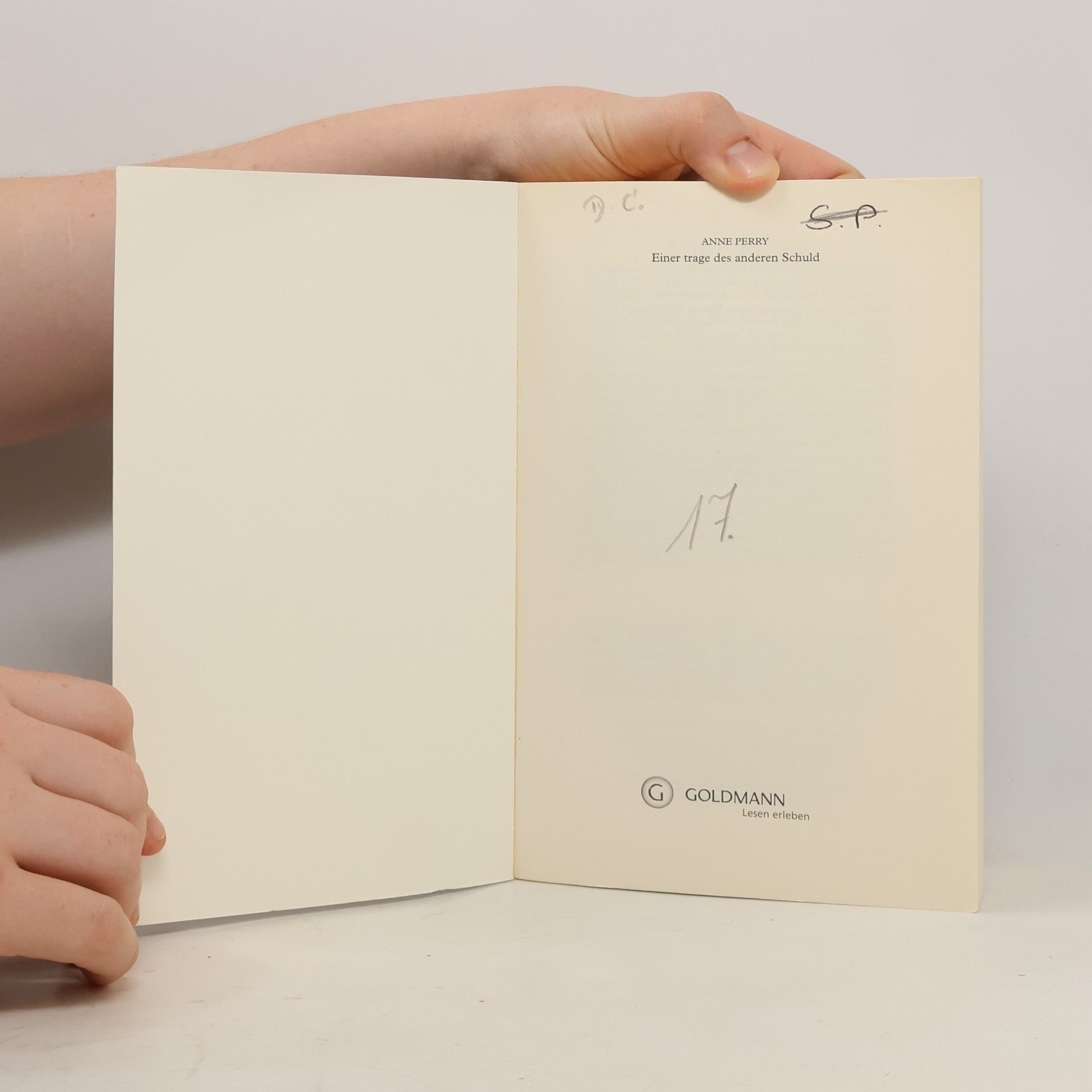 Anne Perry Einer trage des anderen Schuld