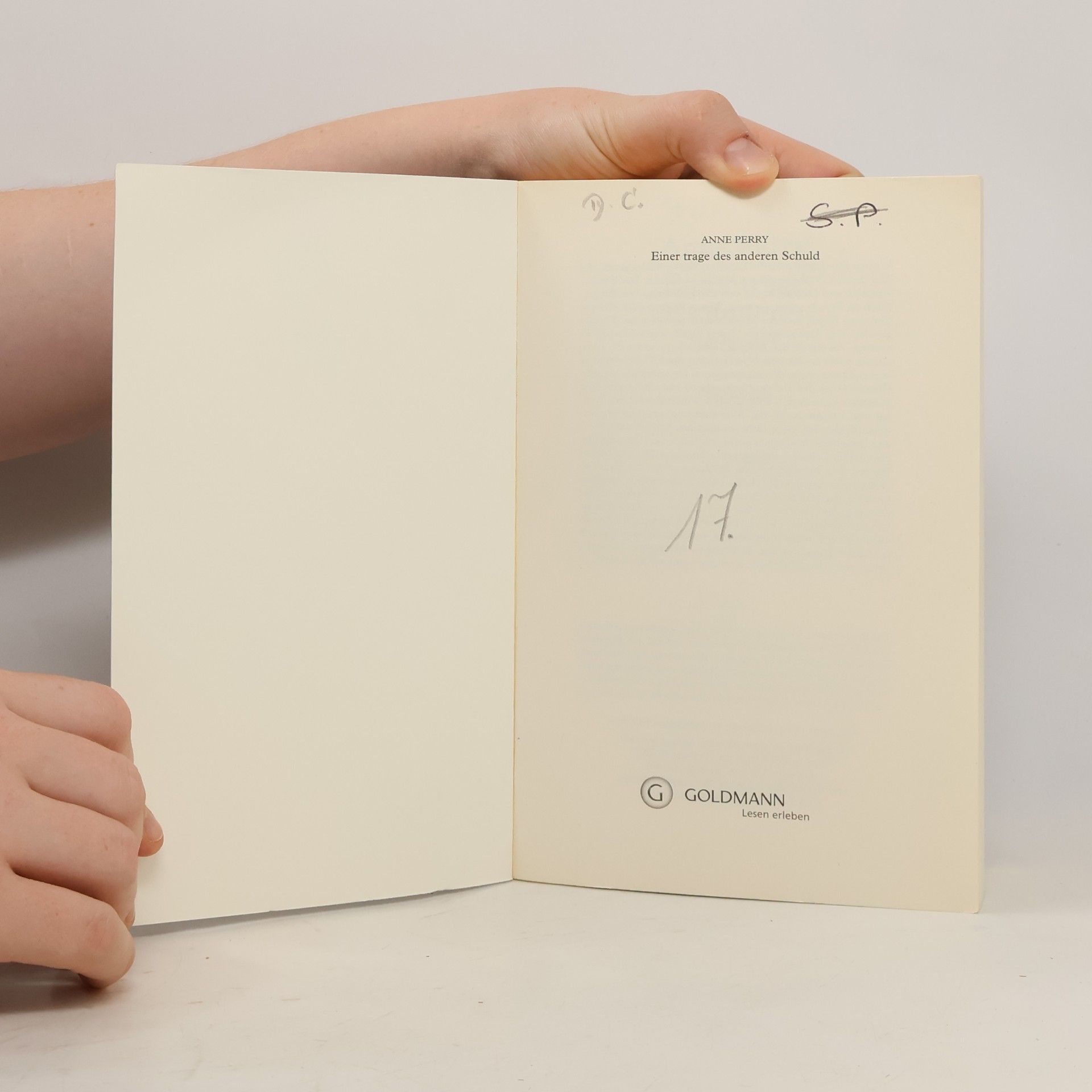 Anne Perry Einer trage des anderen Schuld