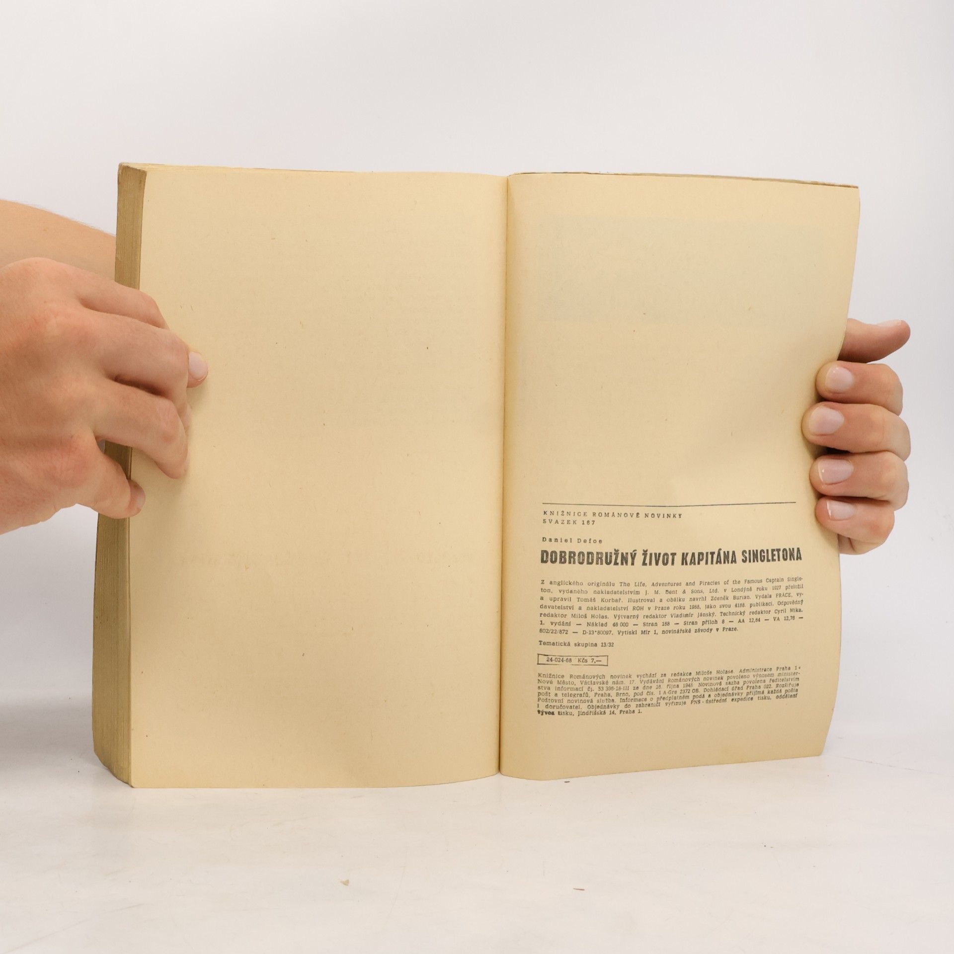 Daniel Defoe Dobrodružný život kapitána Singletona