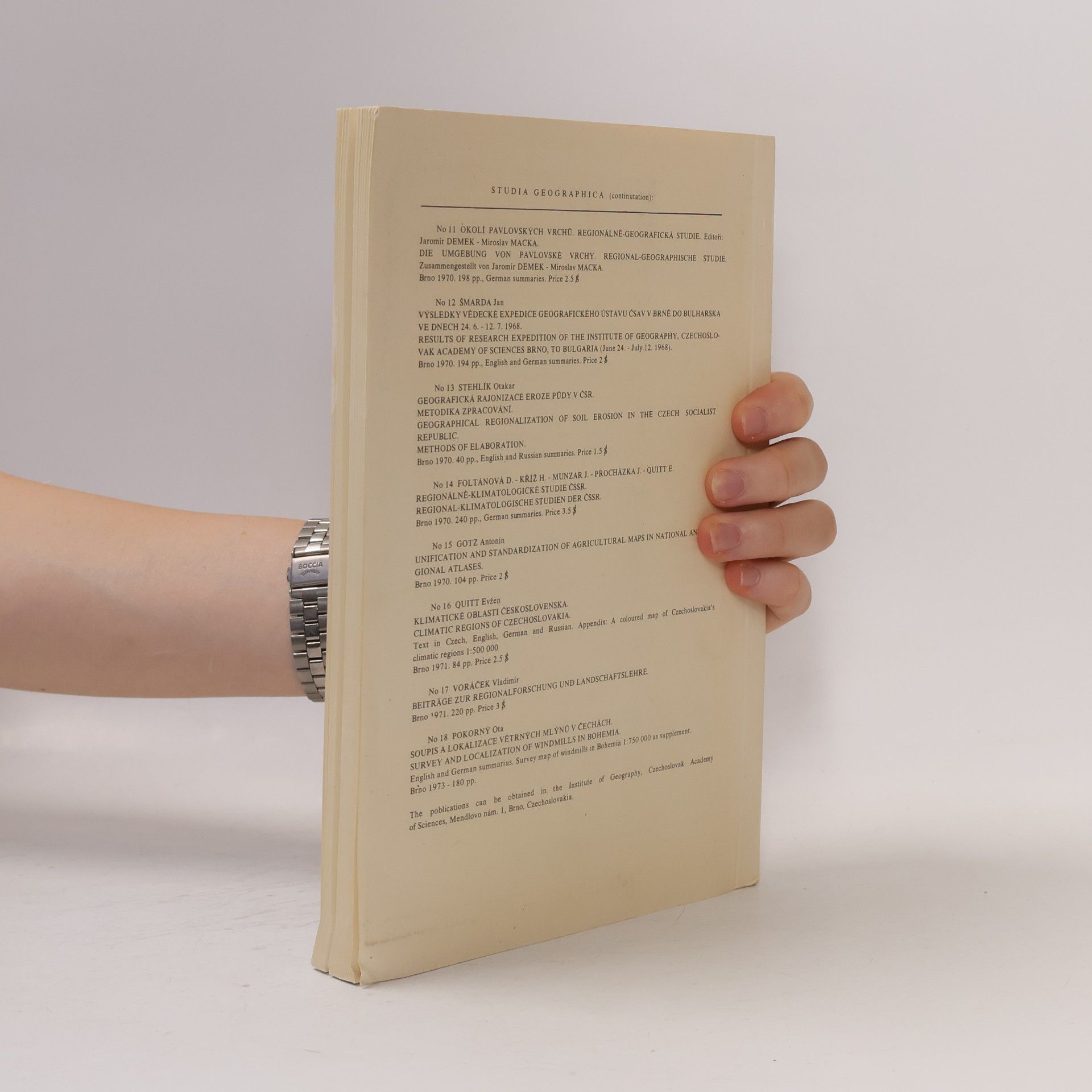 Ota Pokorný Studia Geographica 18. Soupis a lokalizace větrných mlýnů v Čechách