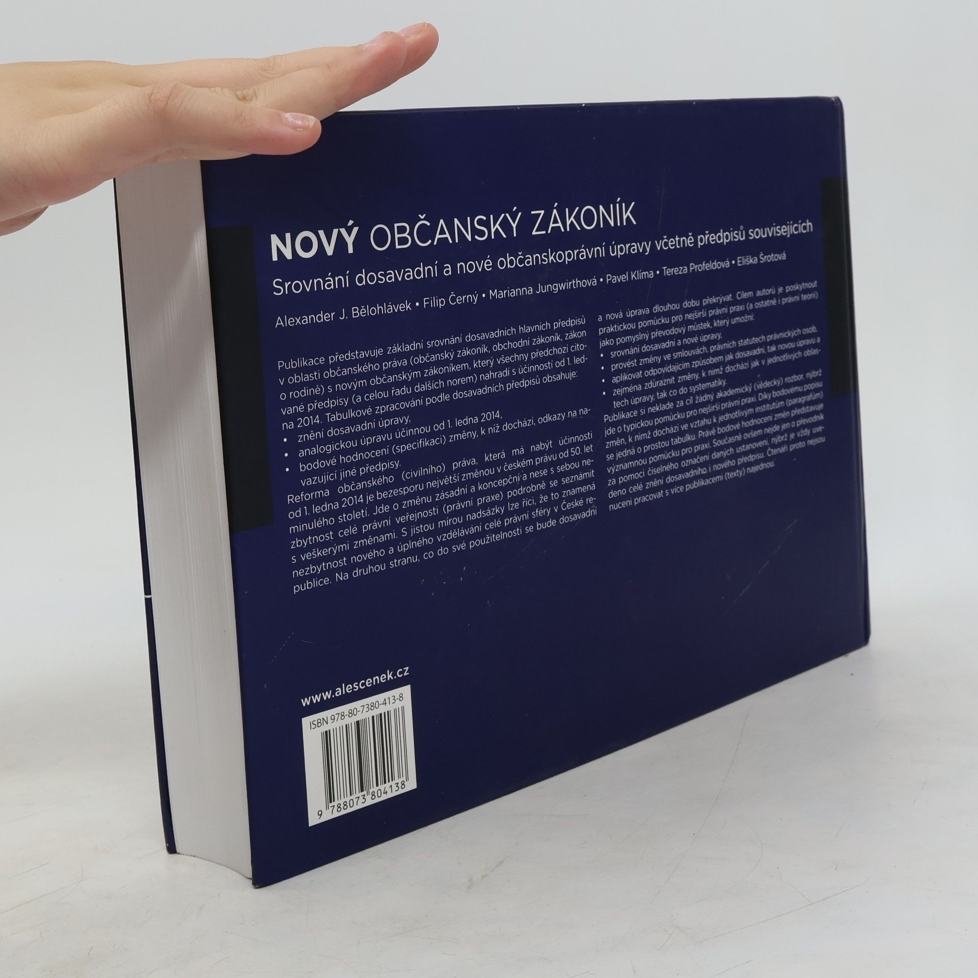 Alexander J. Bělohlávek Nový občanský zákoník : srovnání dosavadní a nové občanskoprávní úpravy včetně předpisů souvisejících