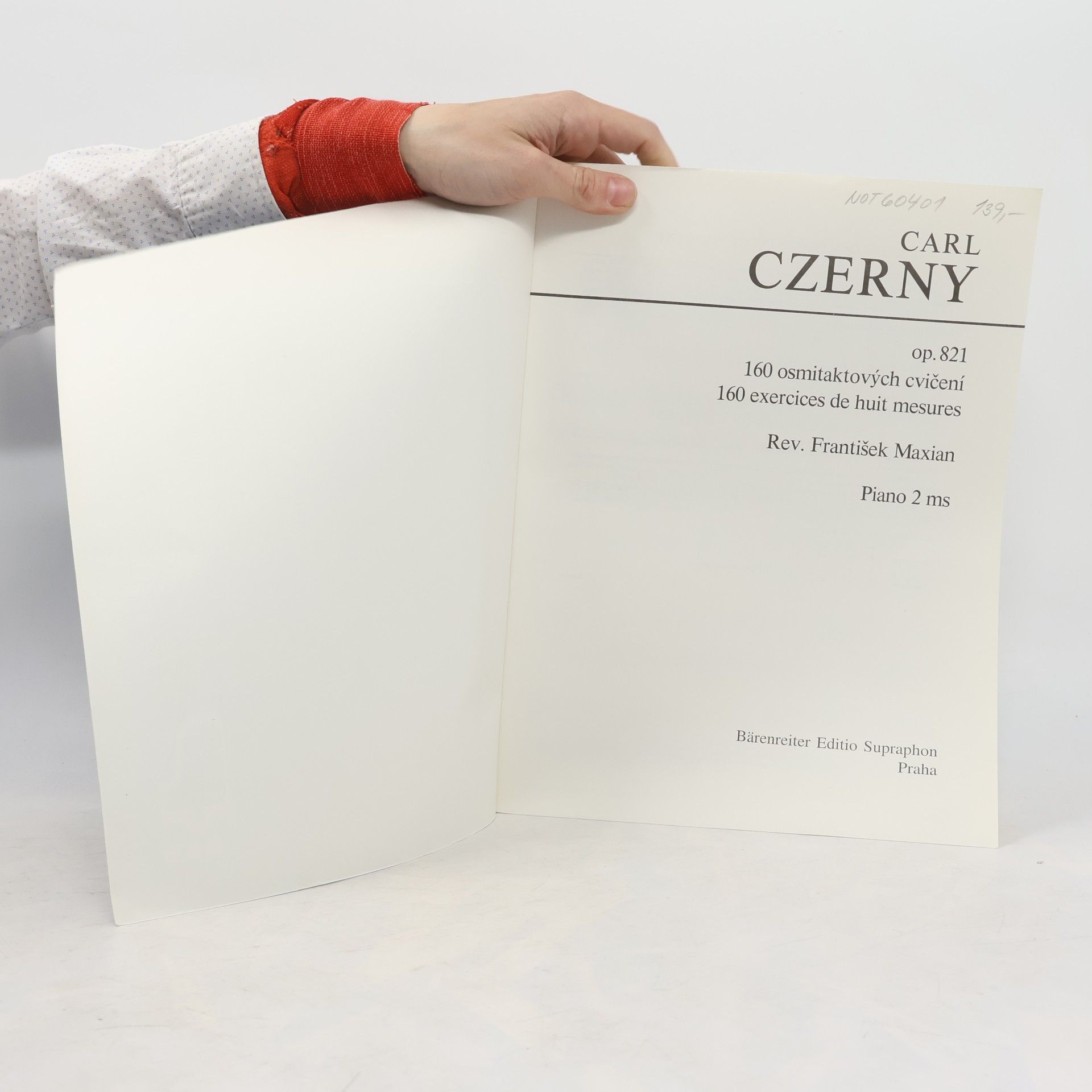 Carl Czerny op. 821. 160 osmitaktových cvičení.160 exercices de huit mesures