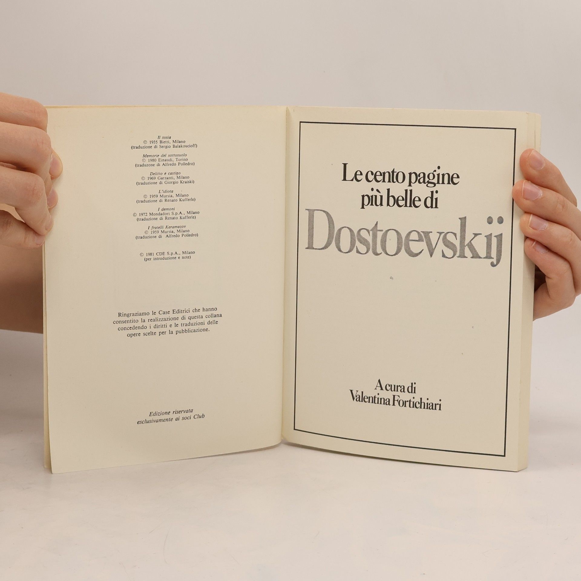 Autorenkollektiv Le cento pagine più belle di Dostoevskij