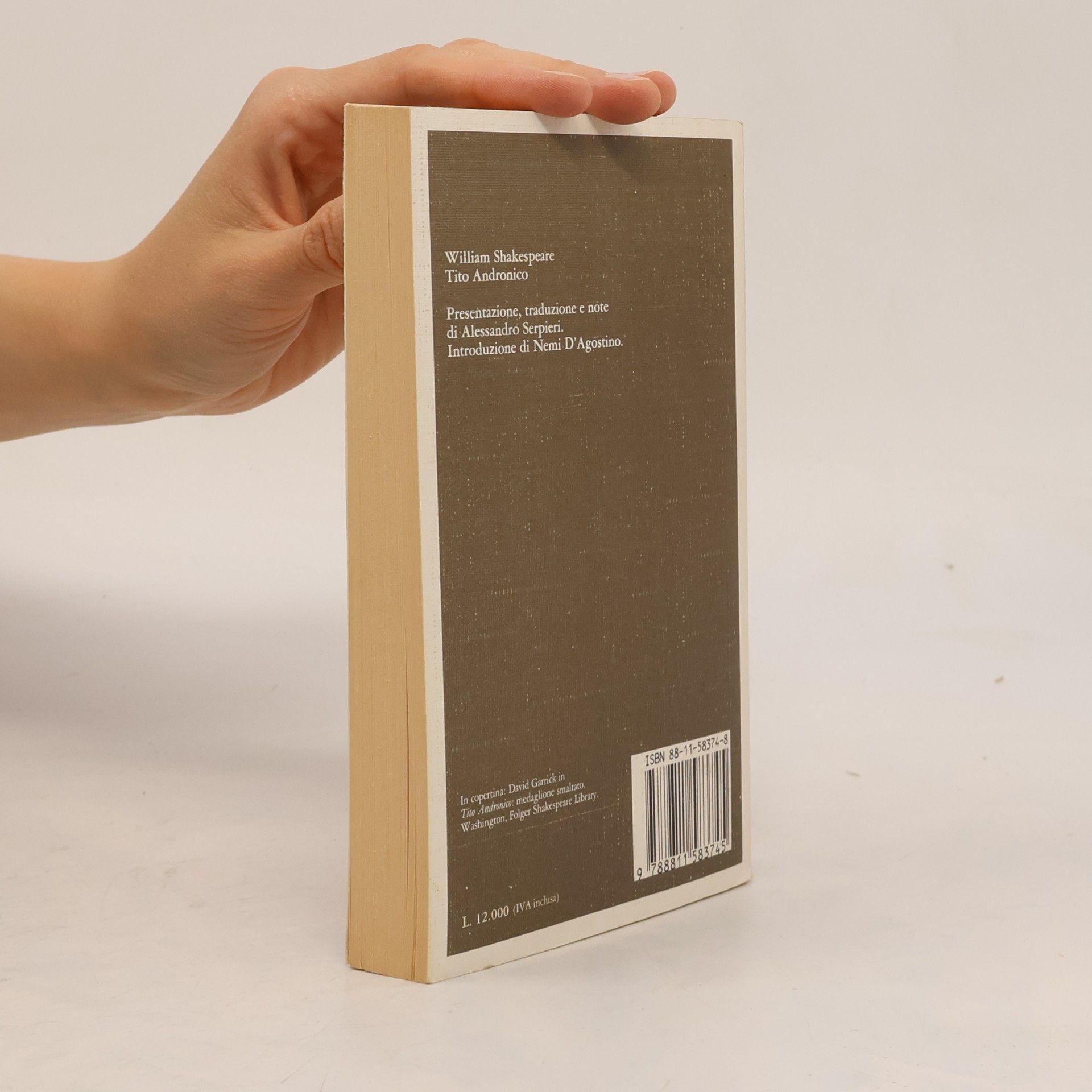 William Shakespeare I grandi libri - 374: Tito Andronico. Testo originale a fronte