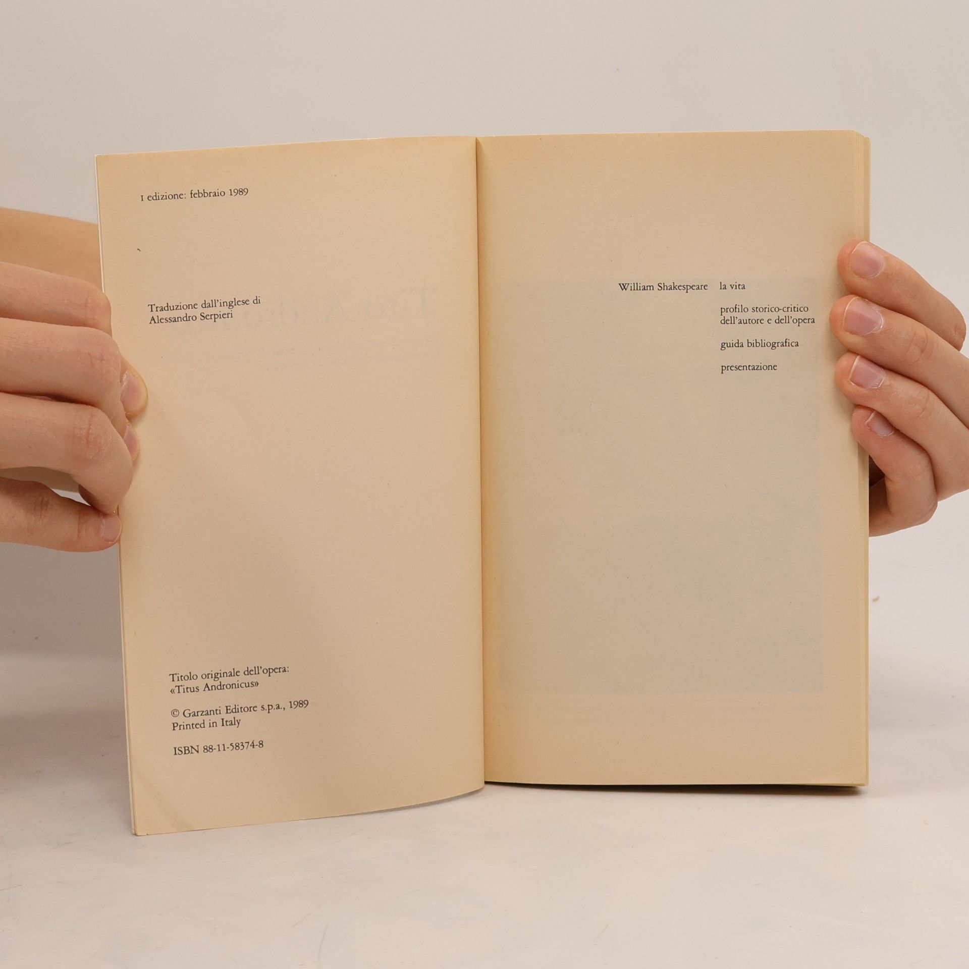 William Shakespeare I grandi libri - 374: Tito Andronico. Testo originale a fronte