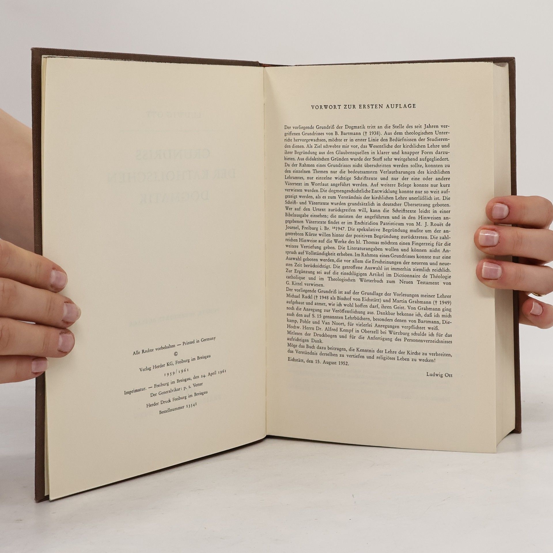 Ludwig Ott Grundriss der Dogmatik