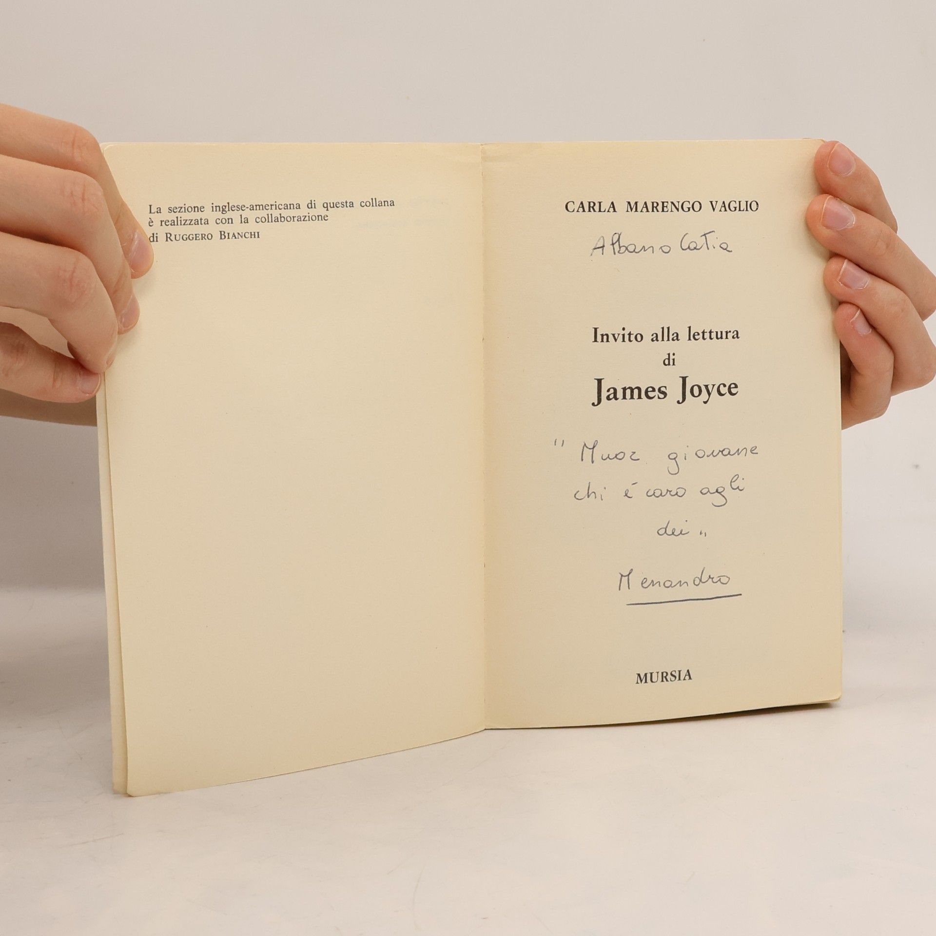 Carla Marengo Vaglio Invito alla lettura di James Joyce