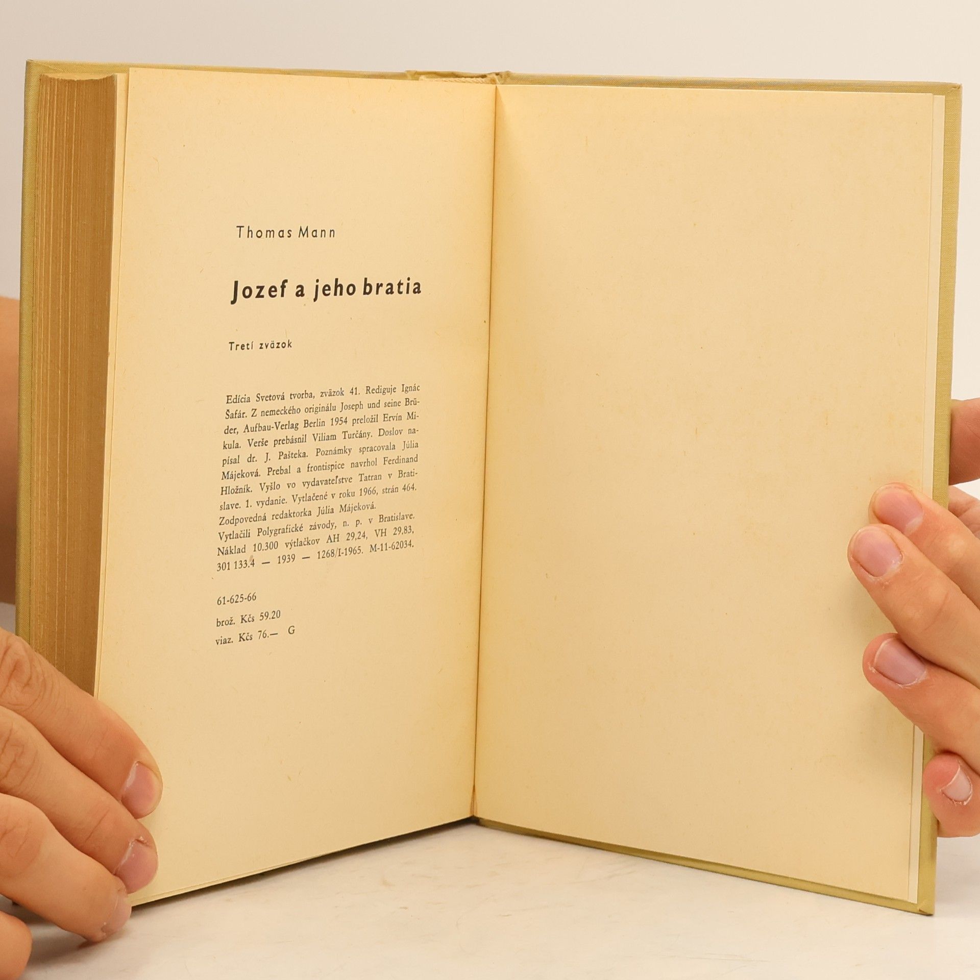 Thomas Mann Jozef a jeho bratia. Tretí zväzok
