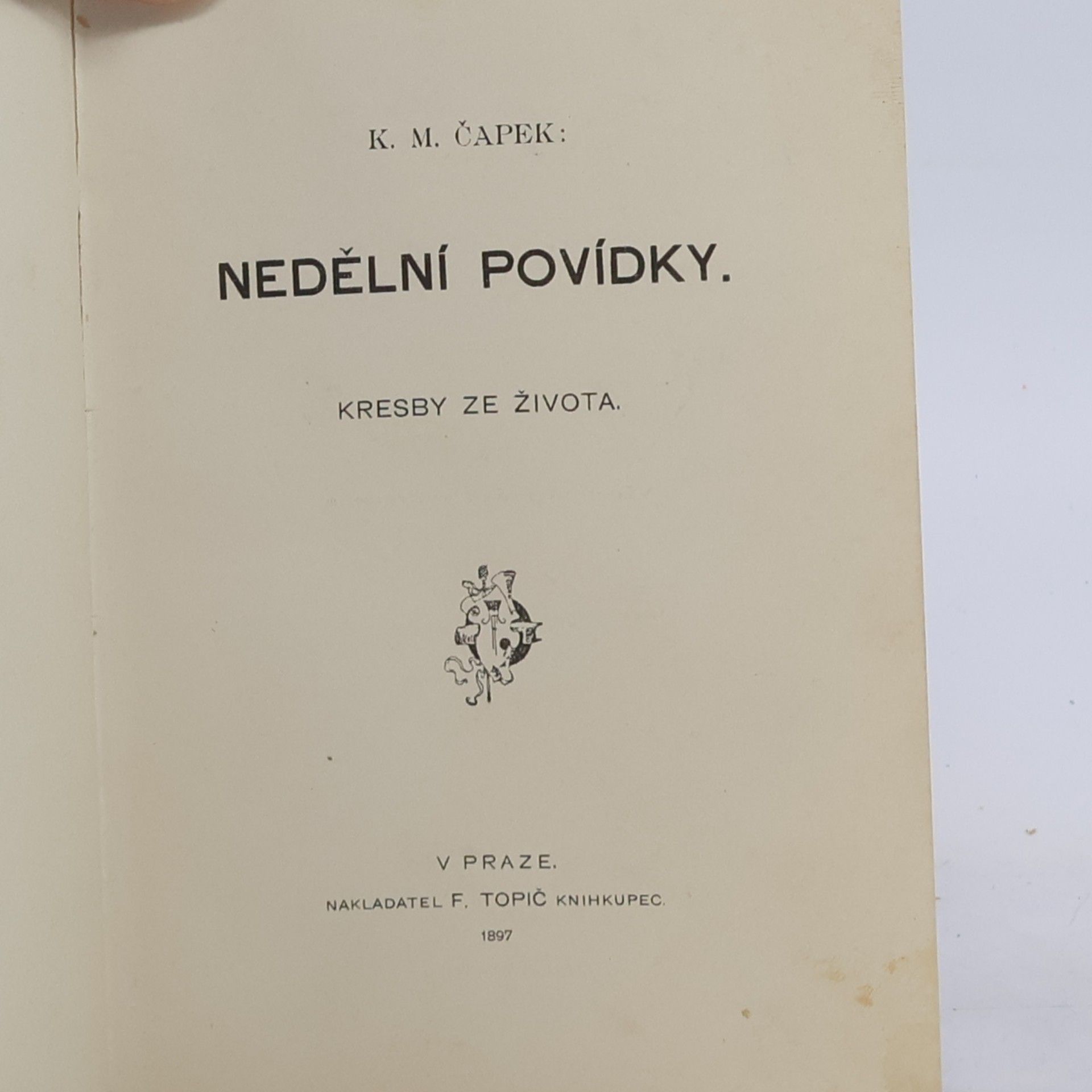 K. M. Čapek Chod Nedělní povídky