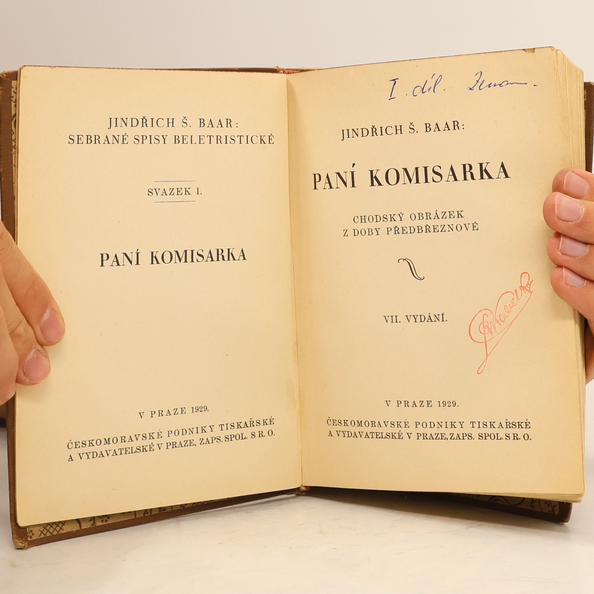 Jindřich Šimon Baar Paní komisarka