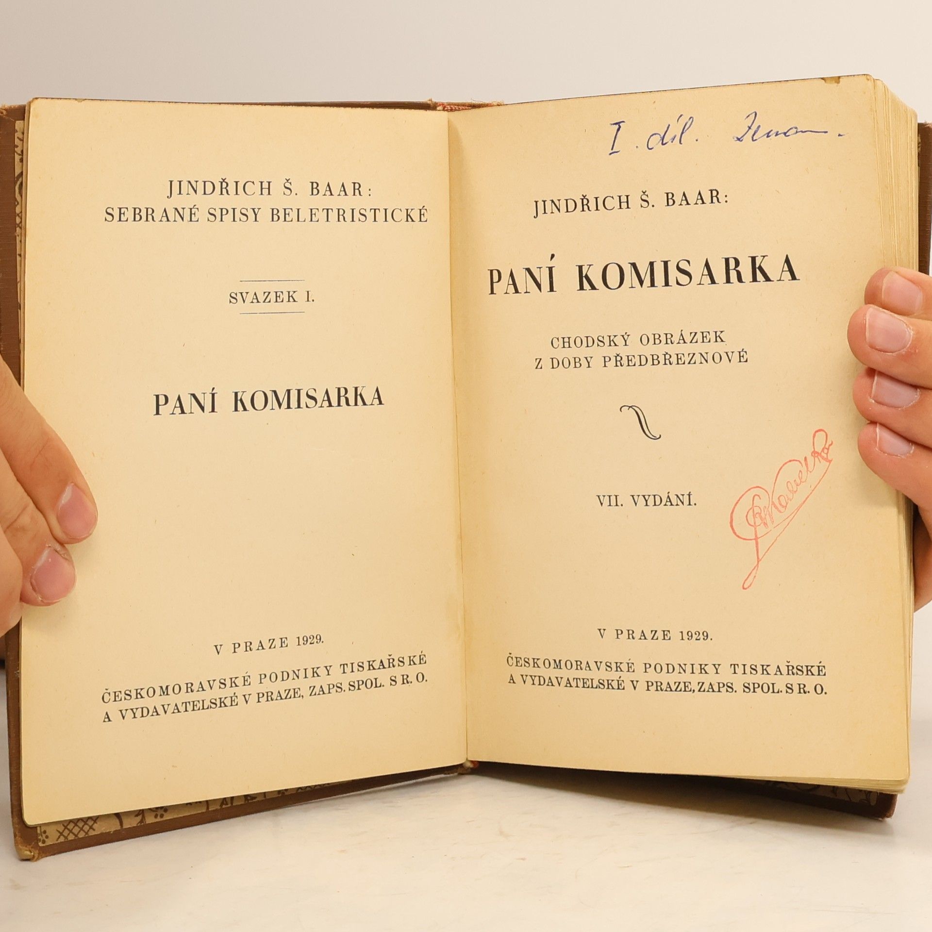 Jindřich Šimon Baar Paní komisarka