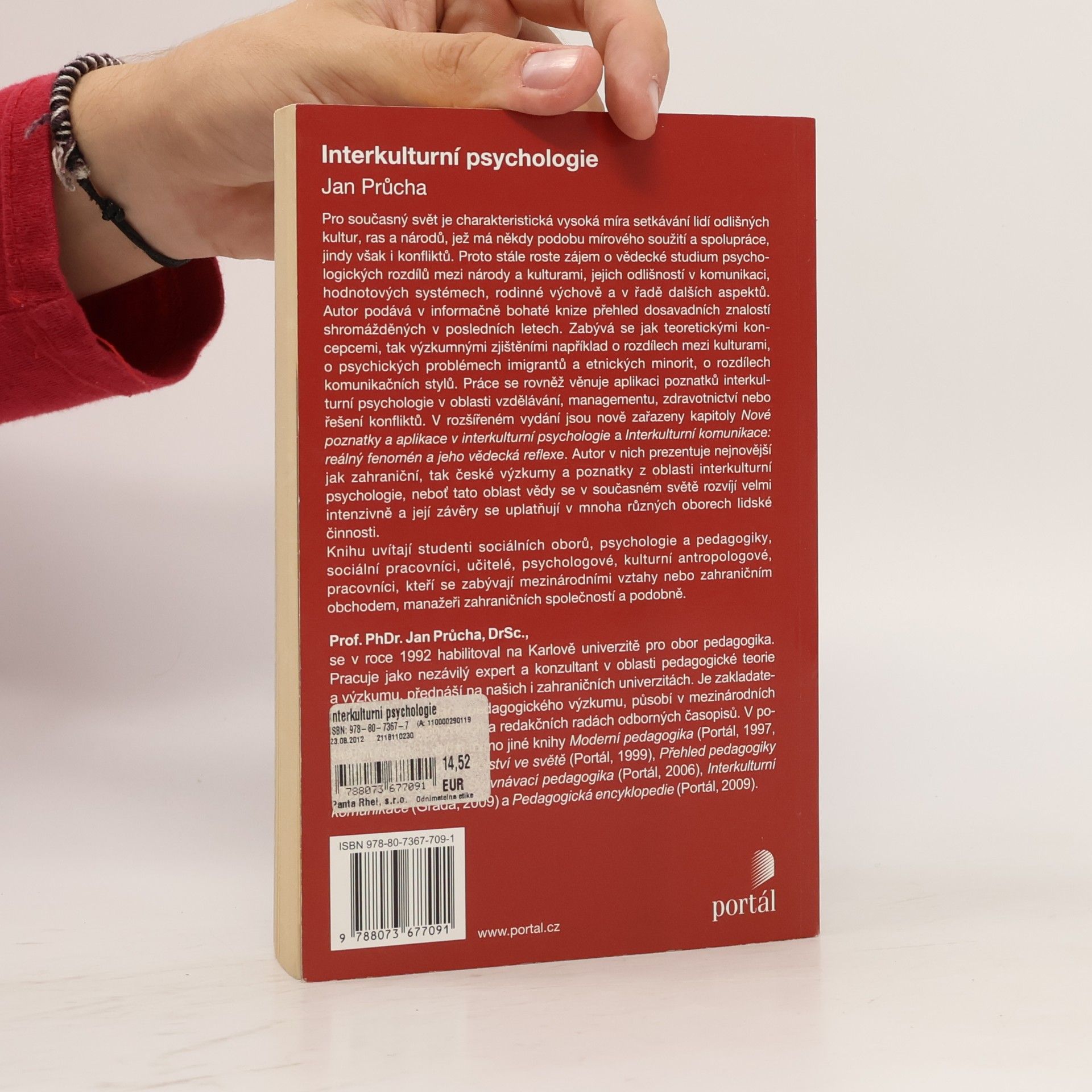Jan Průcha Interkulturní psychologie. Sociopsychologické zkoumání kultur, etnik, ras a národů